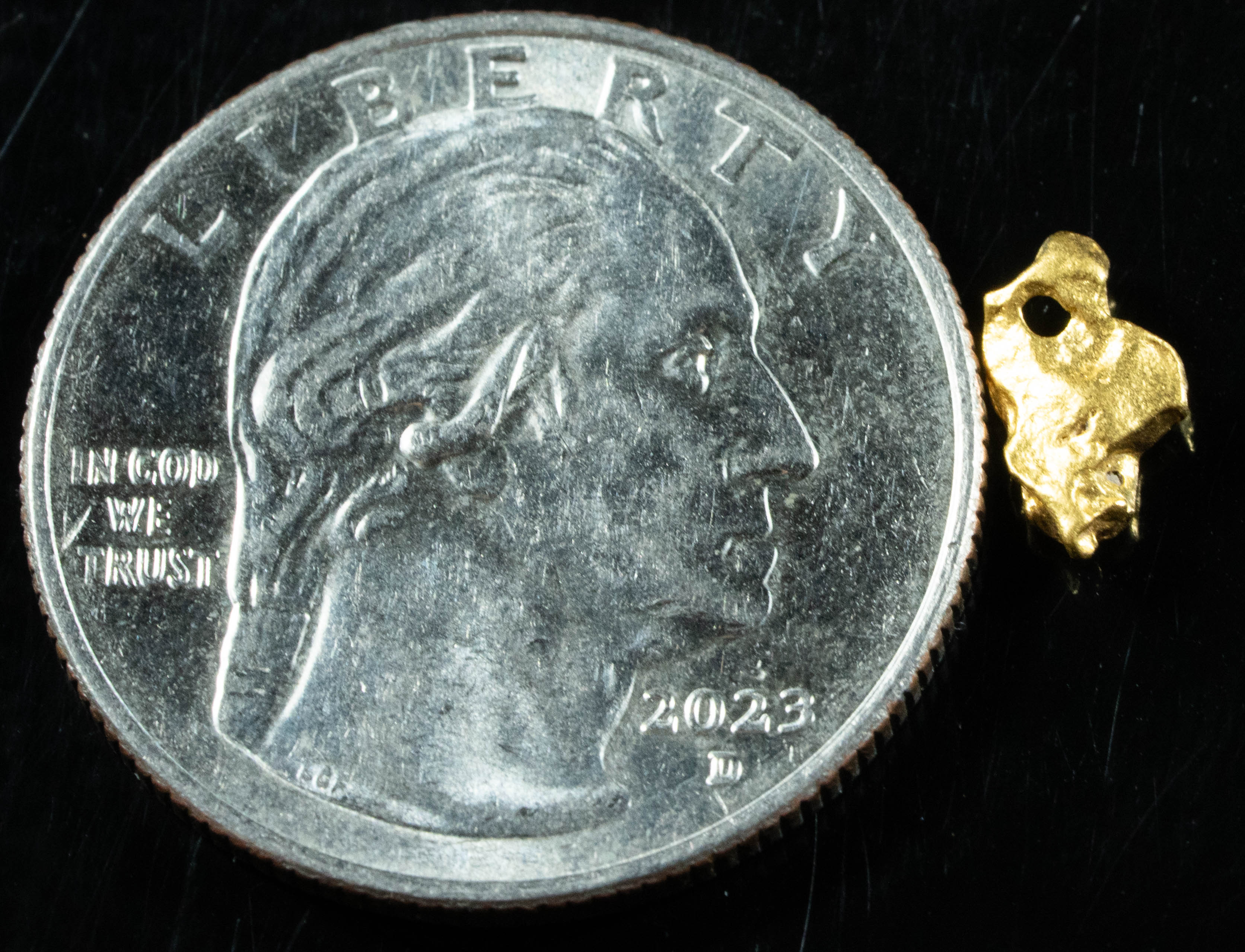 #845 Natural Gold Nugget Australian .52 Grams Genuine