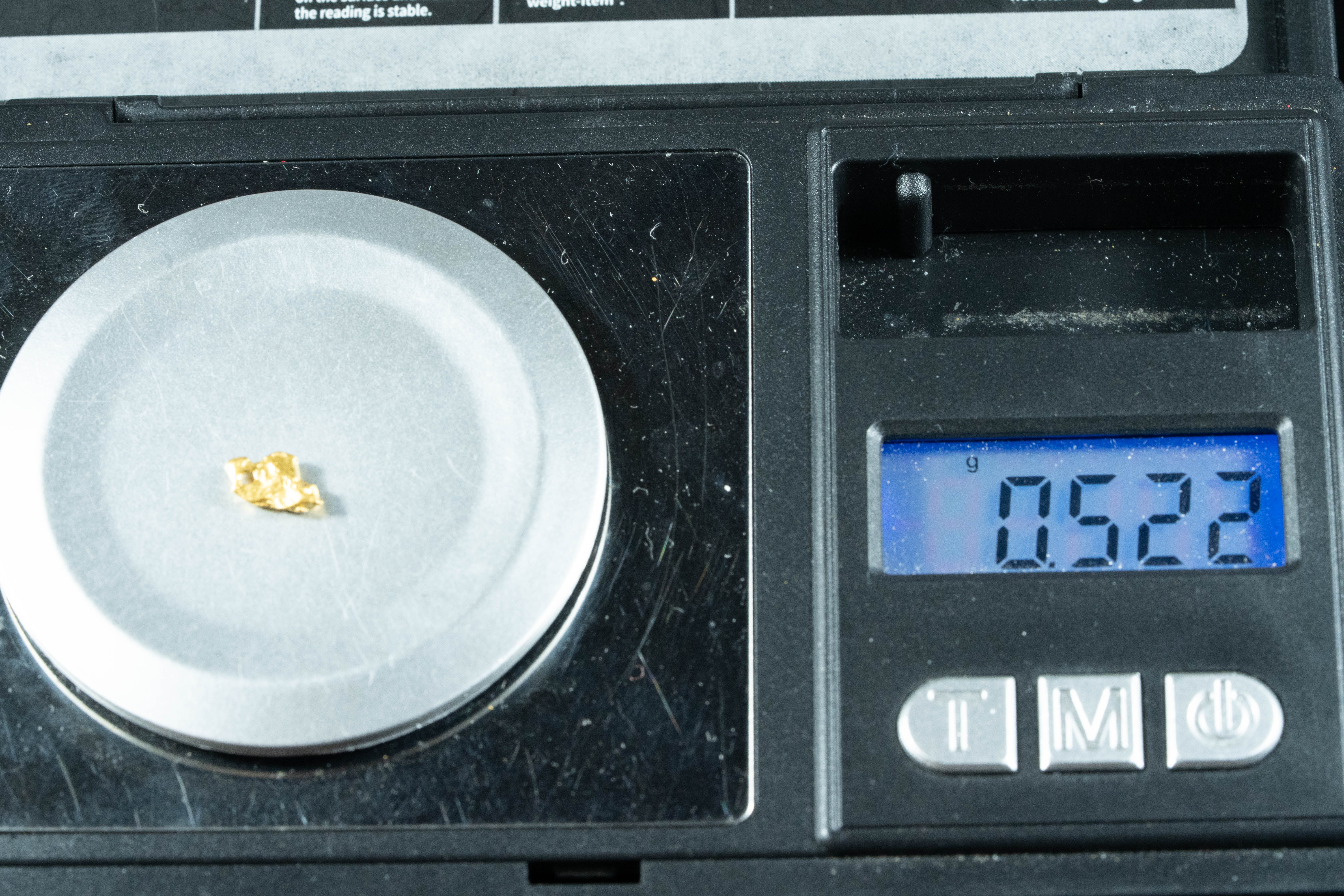 #845 Natural Gold Nugget Australian .52 Grams Genuine