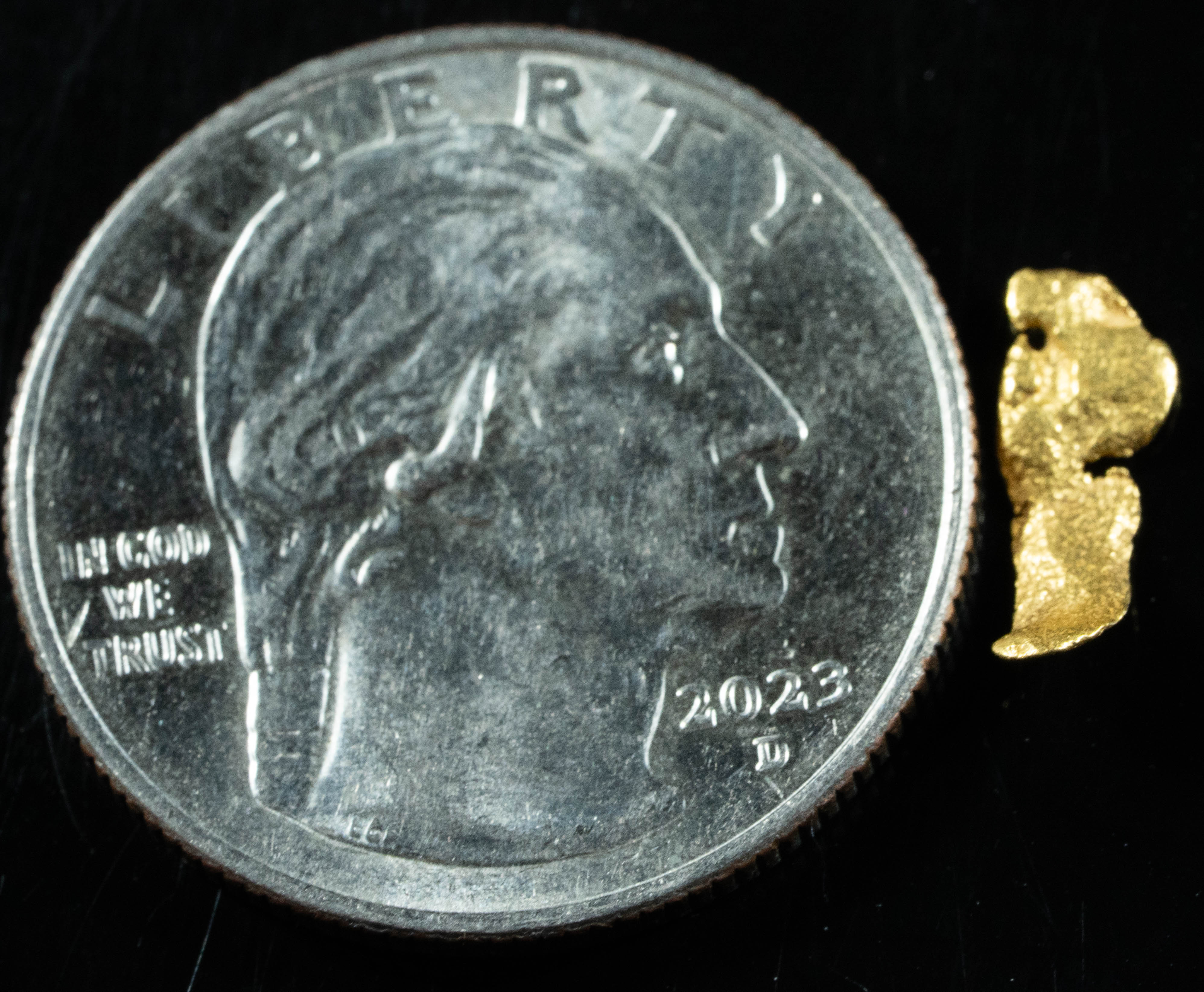 #850 Natural Gold Nugget Australian .36 Grams Genuine
