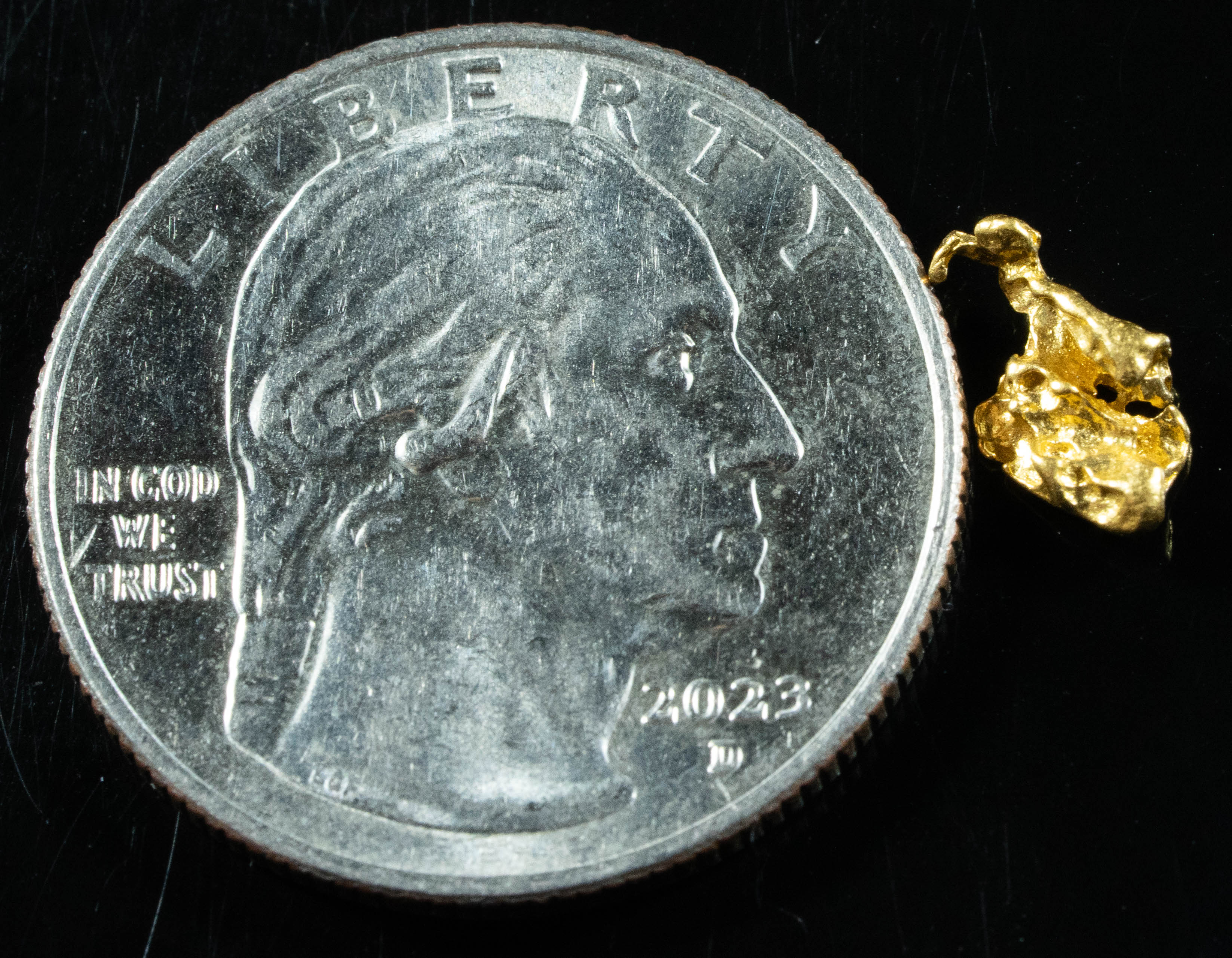 #852 Natural Gold Nugget Australian .43 Grams Genuine