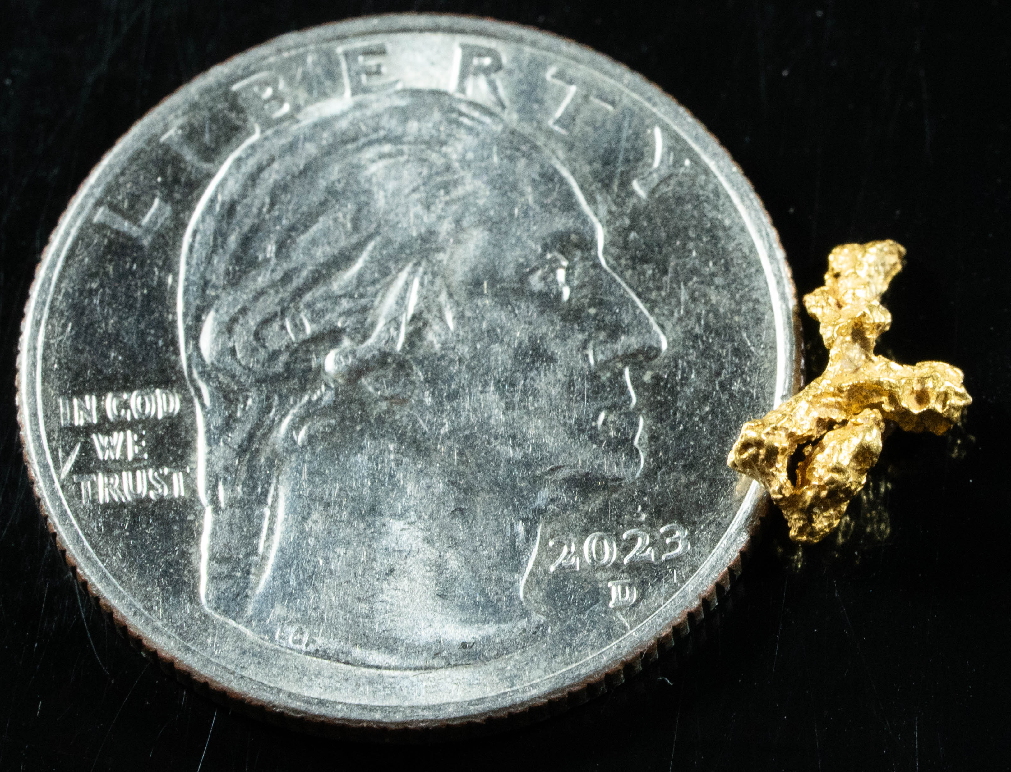 #854 Natural Gold Nugget Australian .64 Grams Genuine