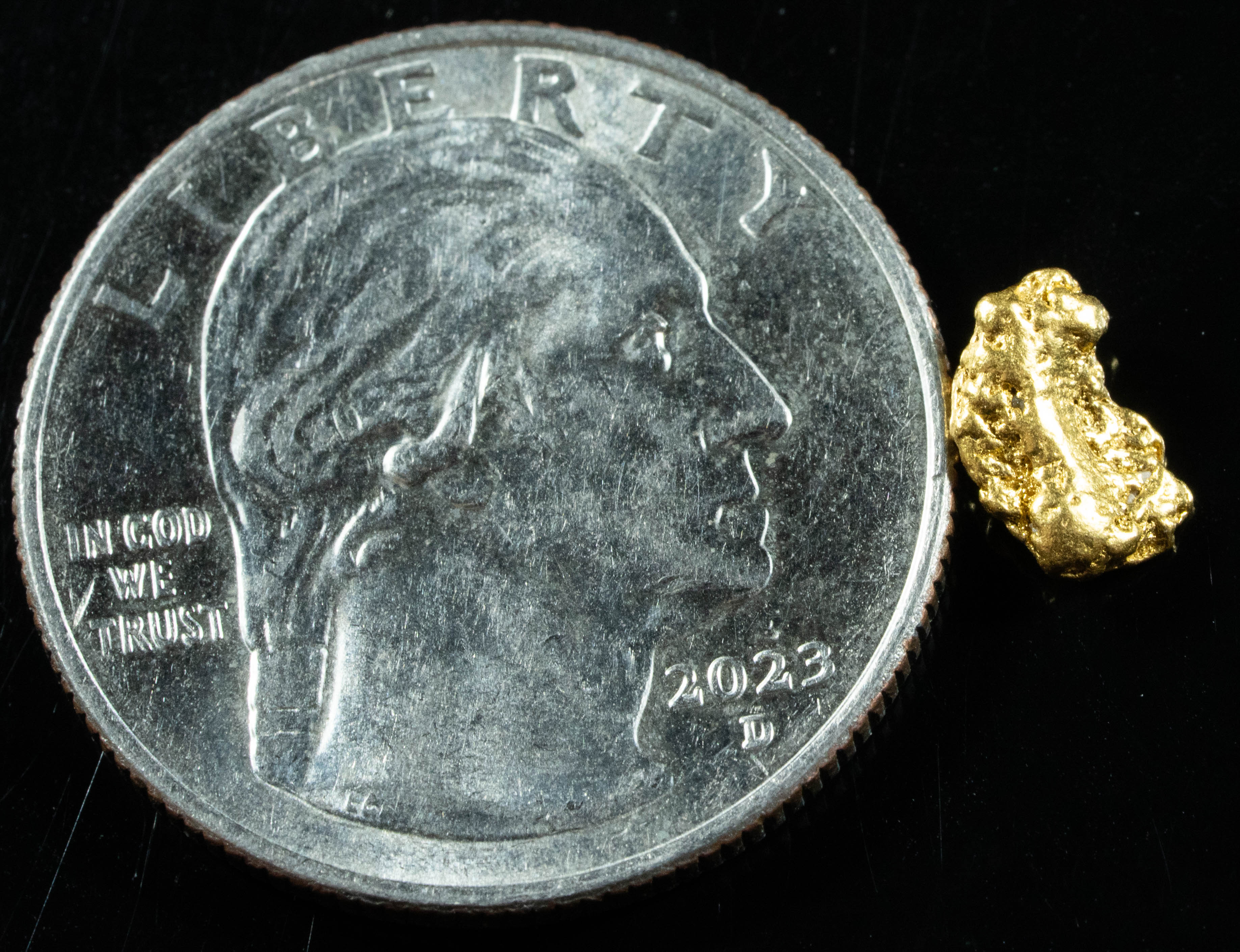 #856 Natural Gold Nugget Australian .64 Grams Genuine