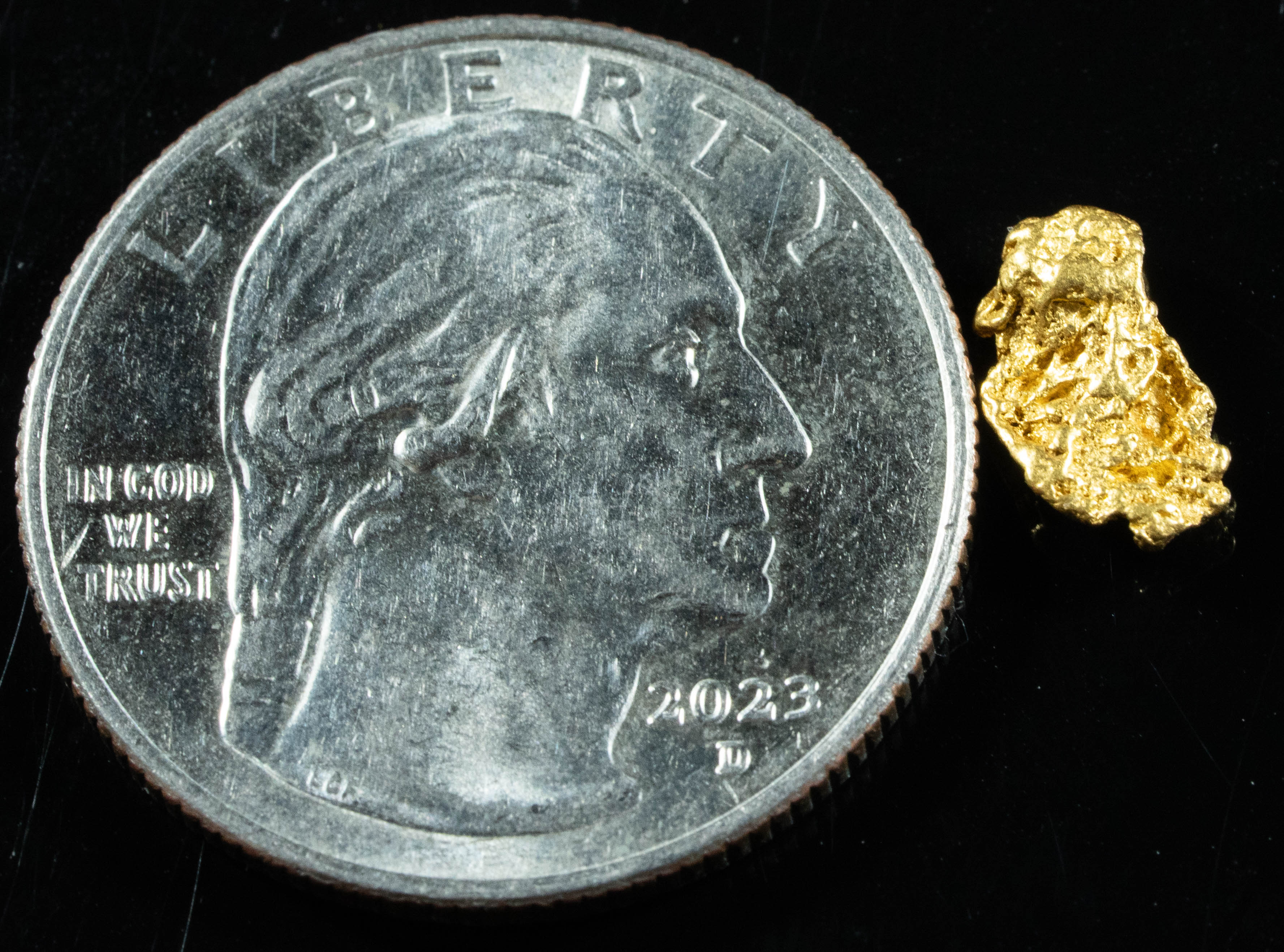 #857 Natural Gold Nugget Australian .74 Grams Genuine