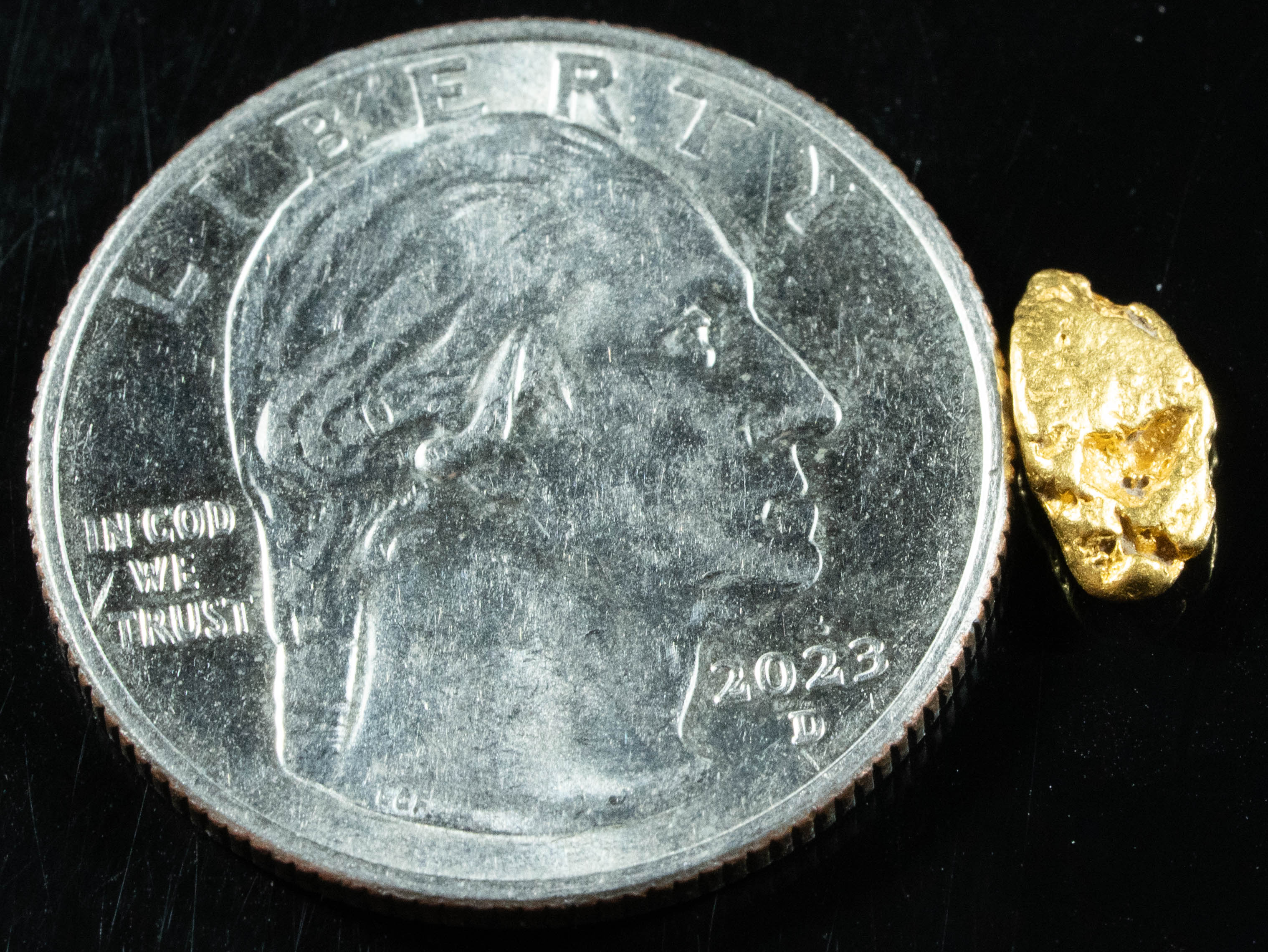 #858 Natural Gold Nugget Australian .72 Grams Genuine