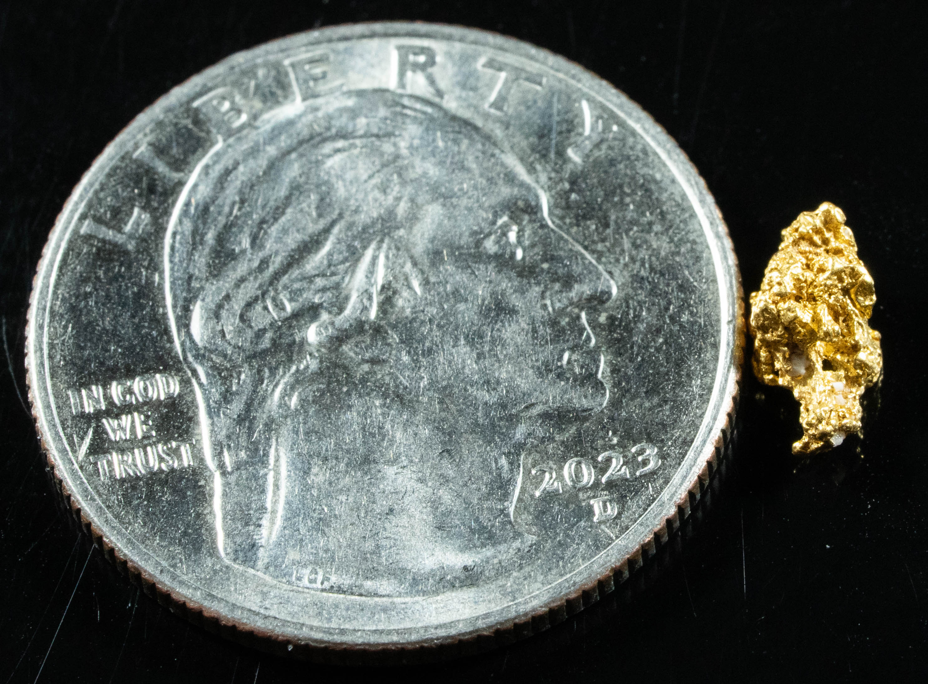 #866 Natural Gold Nugget Australian .35 Grams Genuine