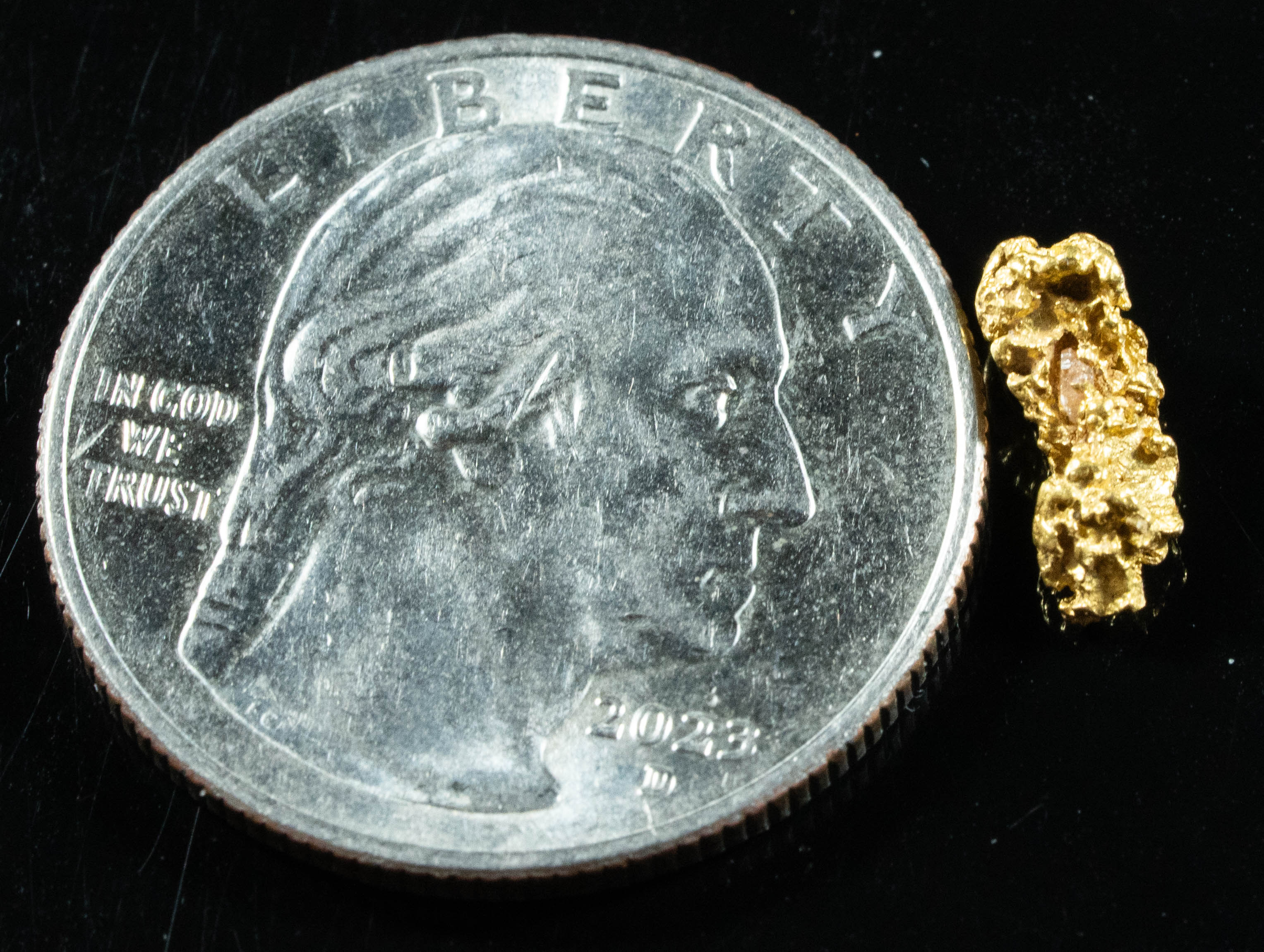 #867 Natural Gold Nugget Australian .63 Grams Genuine