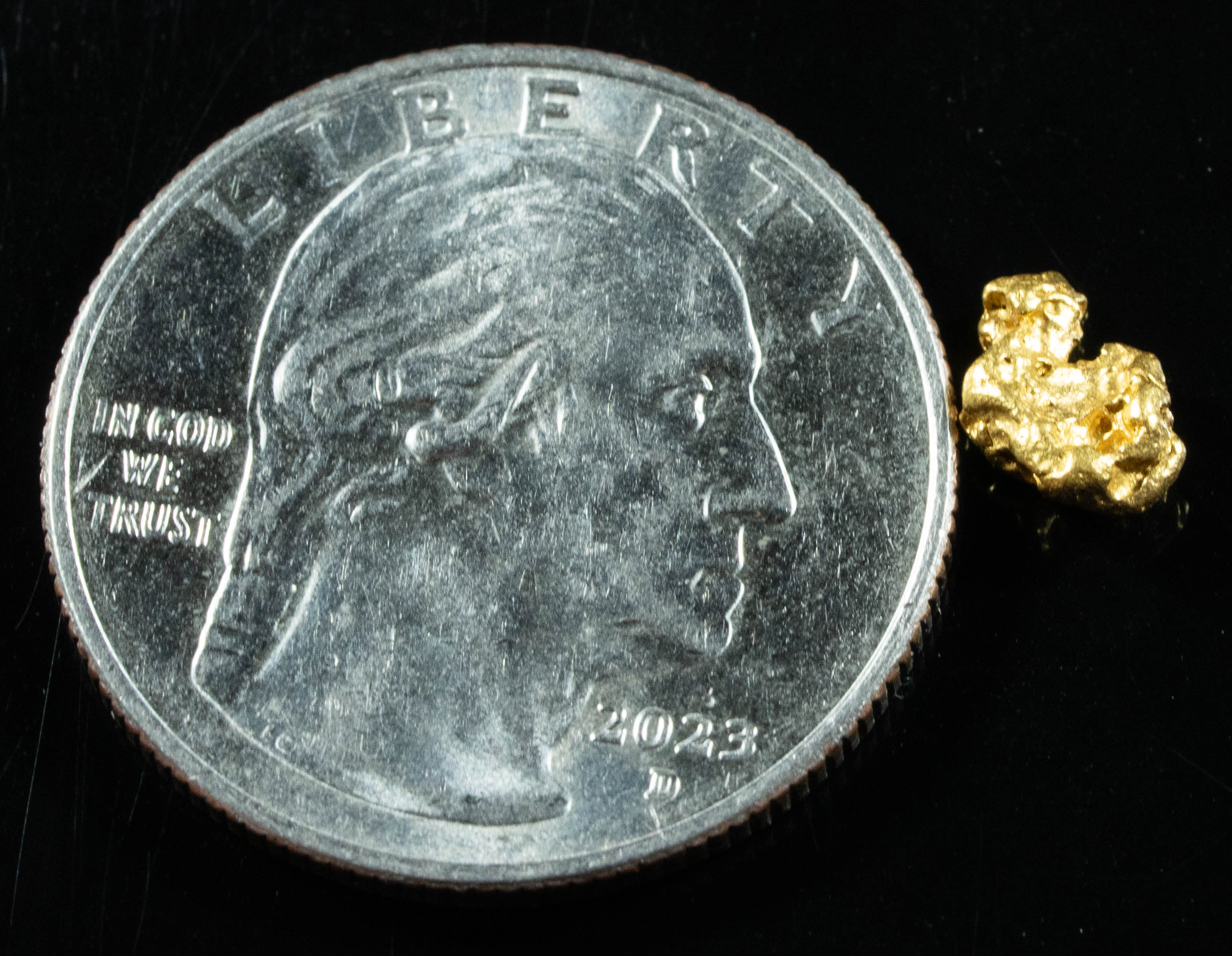#869 Natural Gold Nugget Australian .64 Grams Genuine