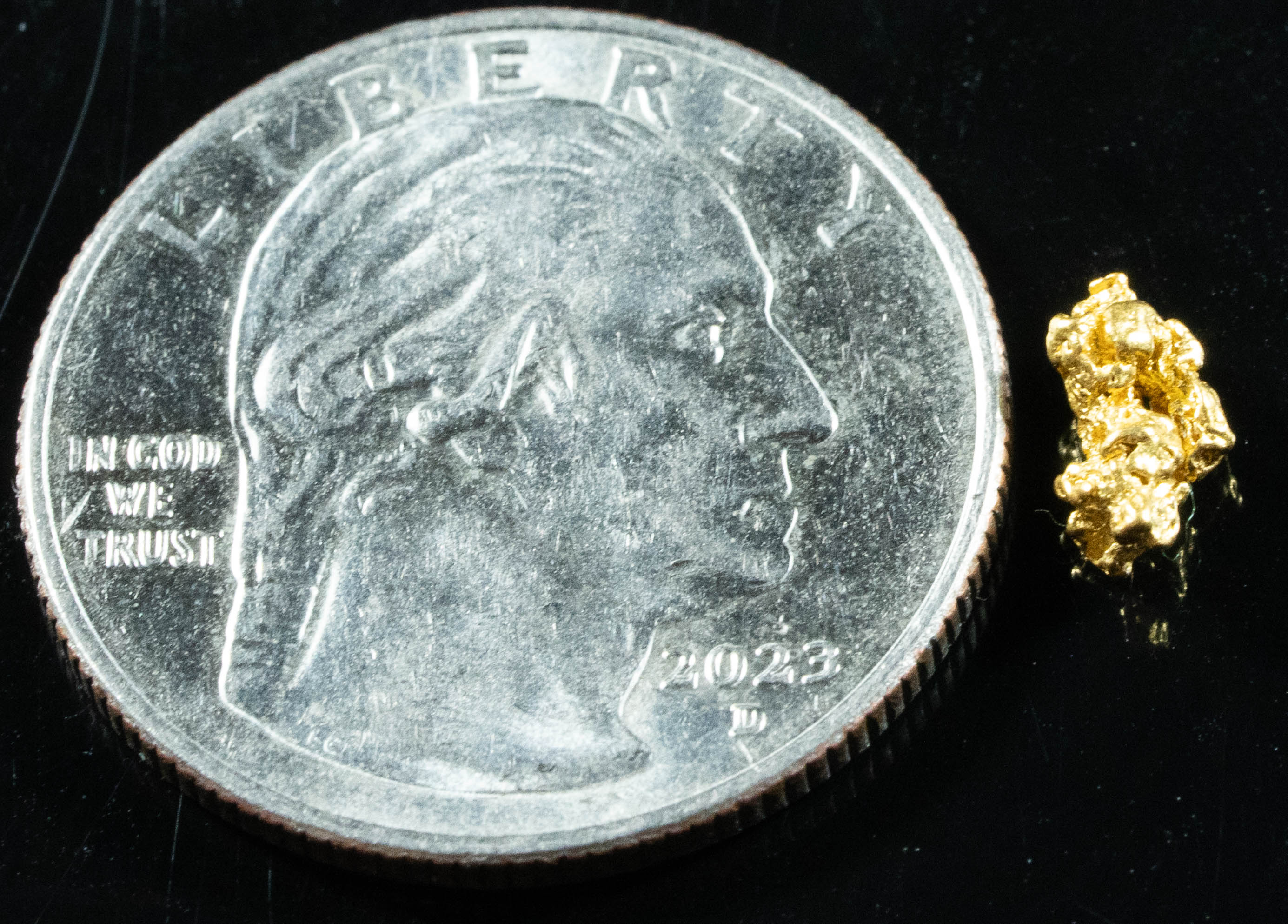 #877 Natural Gold Nugget Australian .36 Grams Genuine