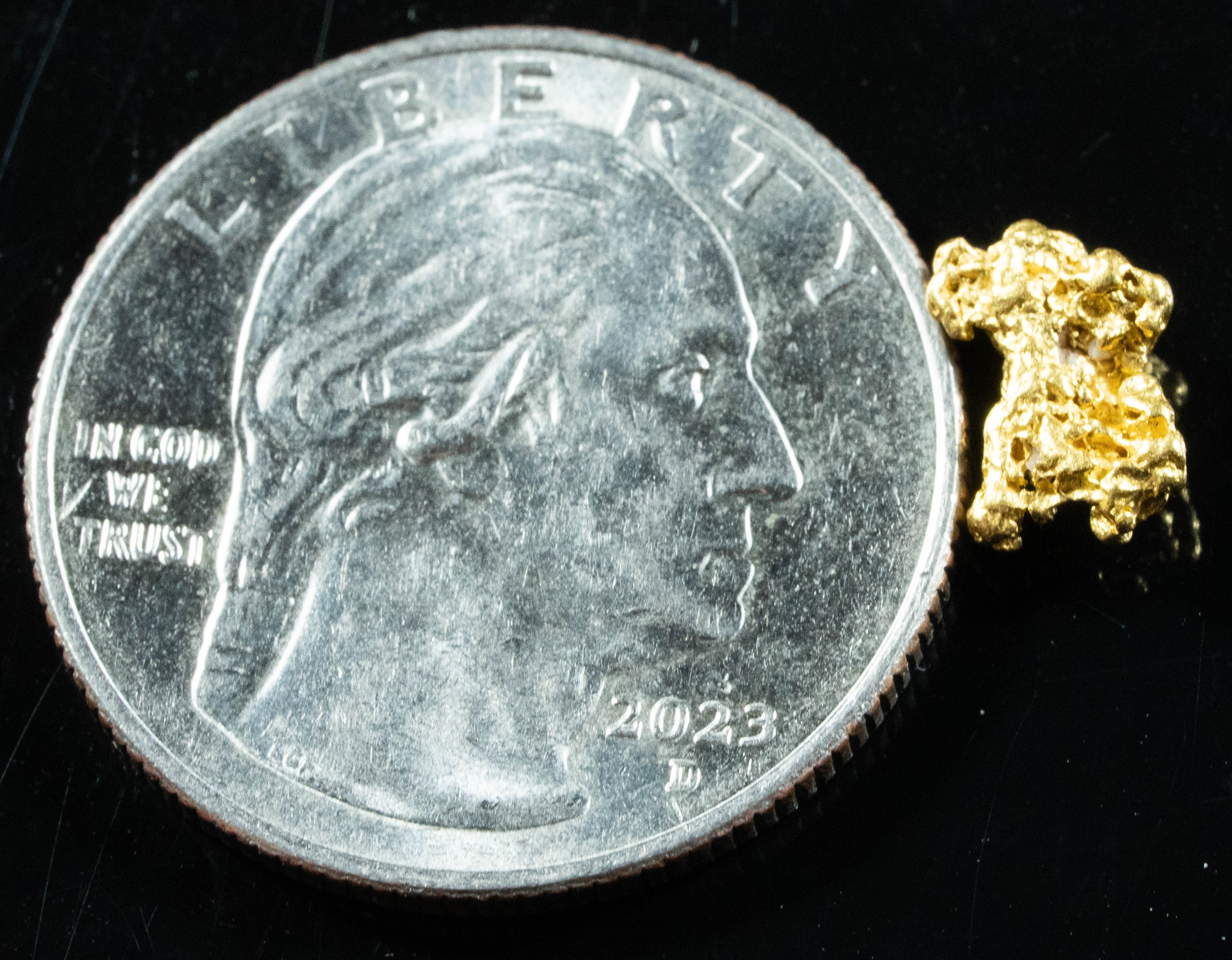 #878 Natural Gold Nugget Australian .77 Grams Genuine