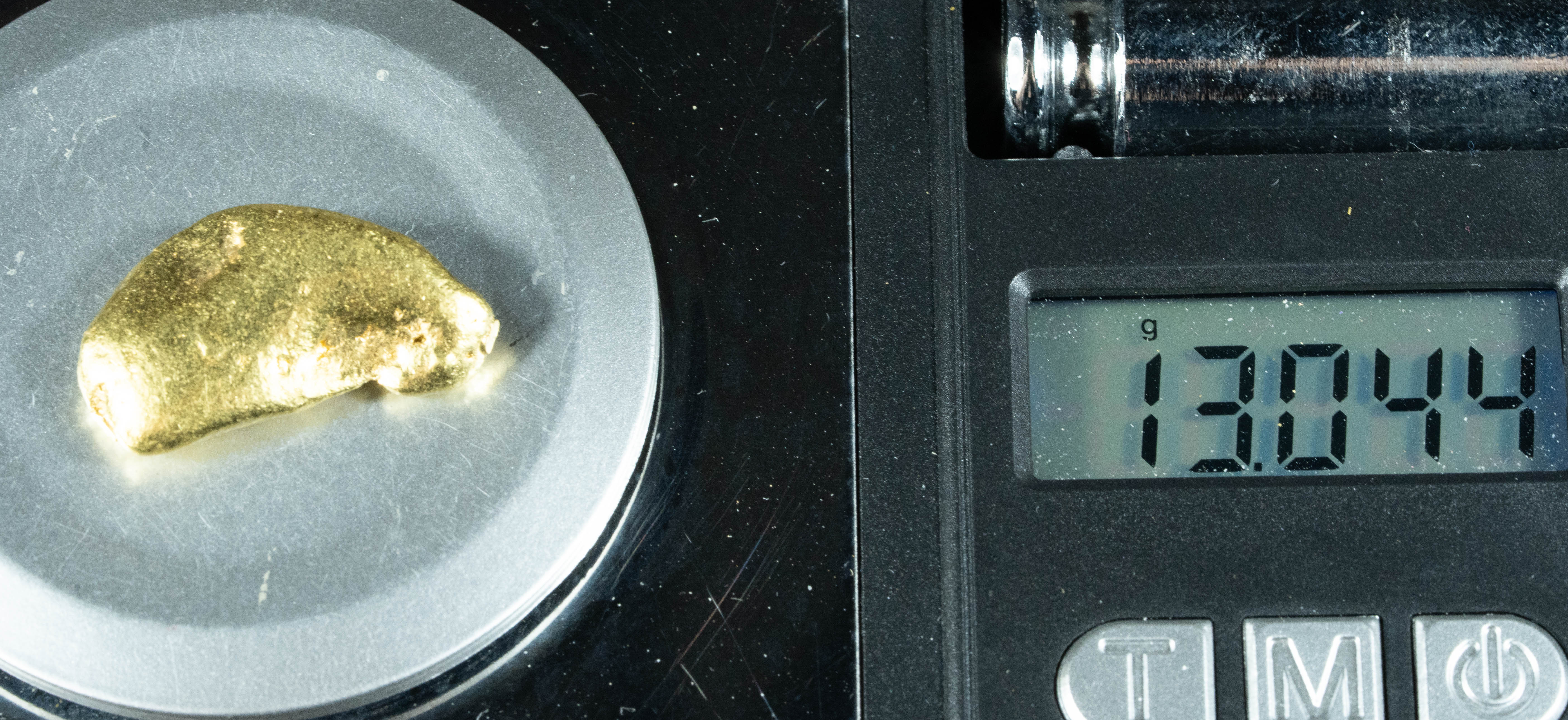 #452 Alaskan BC Natural Gold Nugget 13.04 Grams Genuine