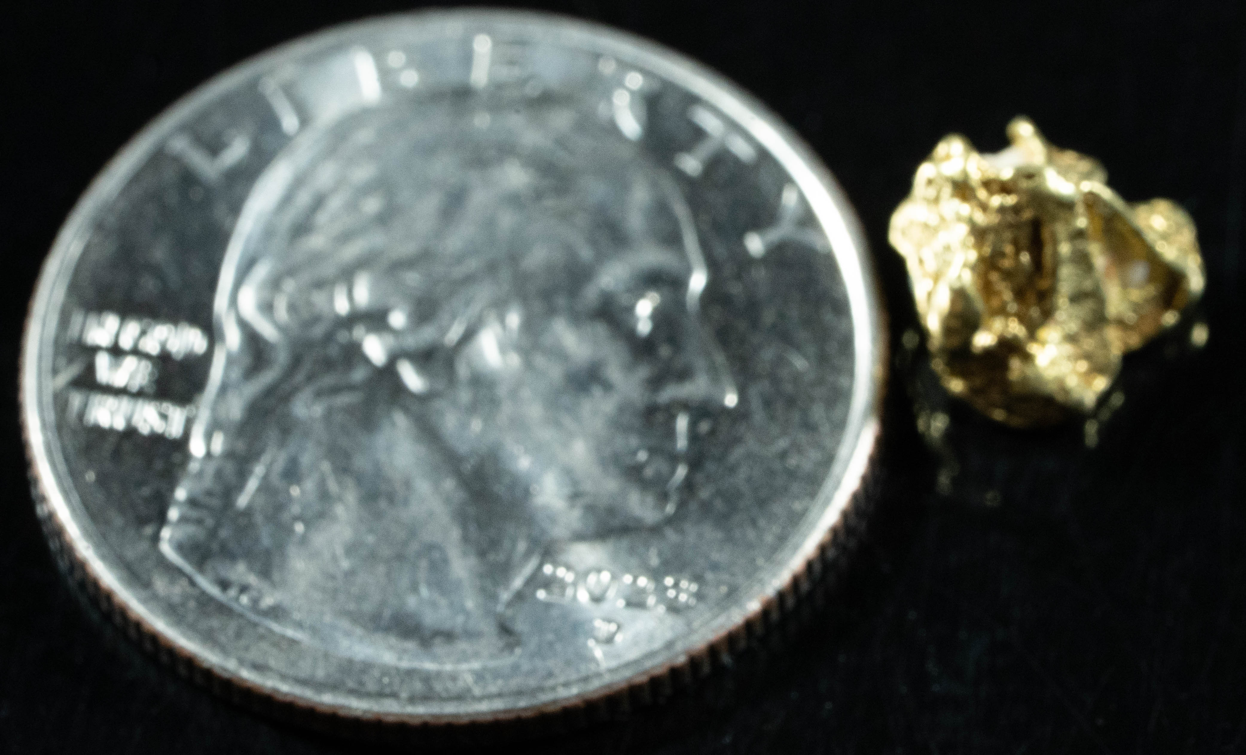 QN-70 "Alaskan BC Gold Nuggets with Quartz" Genuine 2.02 Grams
