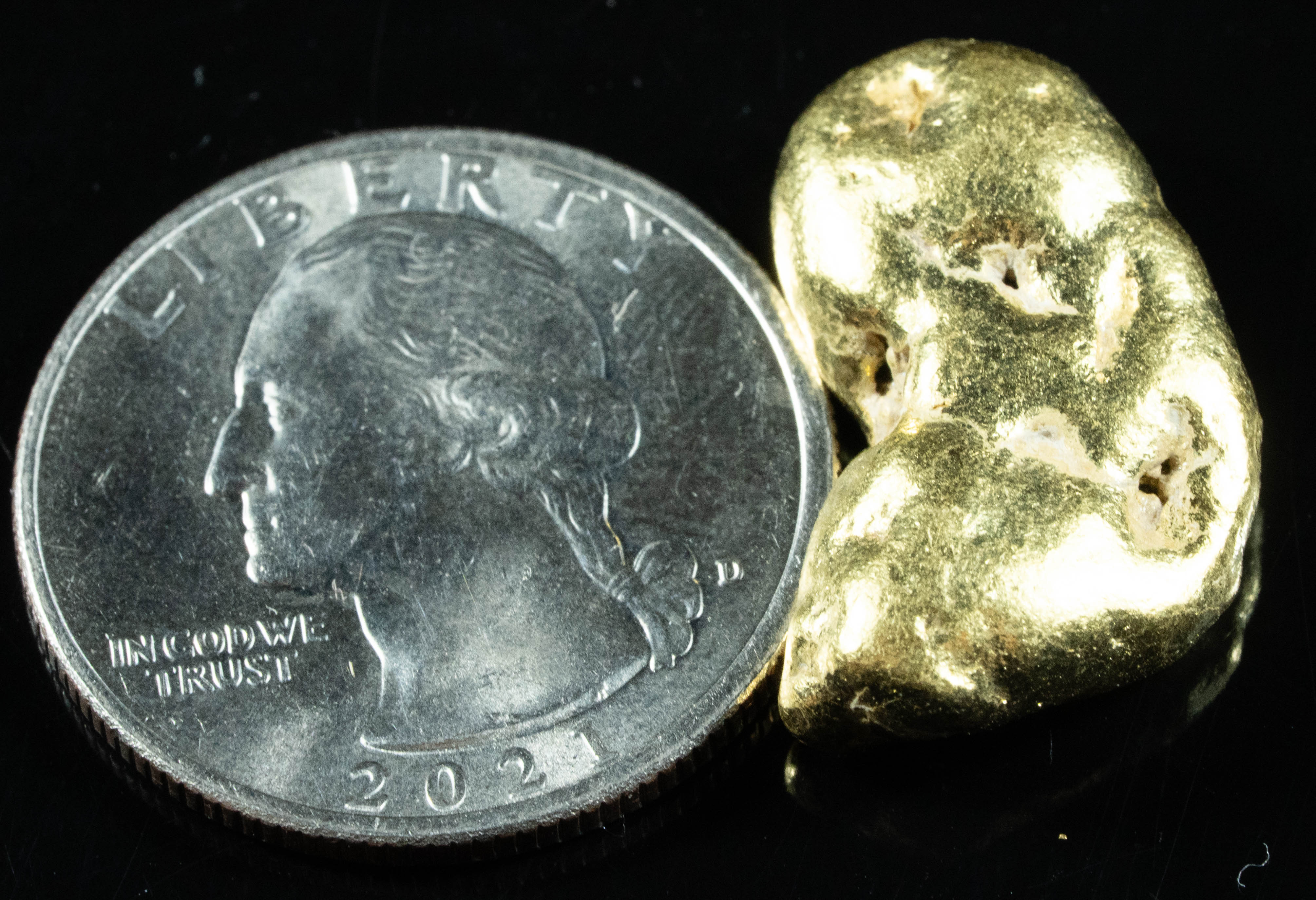 #466 Alaskan BC Natural Gold Nugget 14.37 Grams Genuine