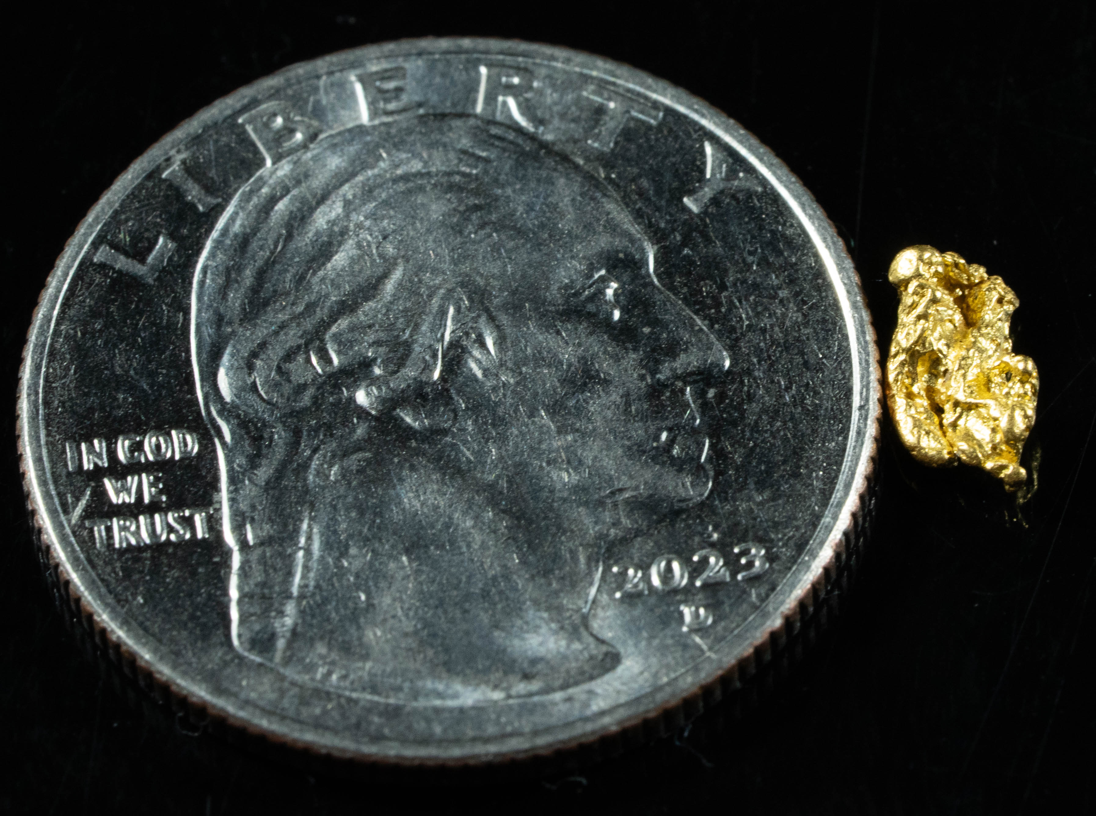 #730 Natural Gold Nugget Australian .37 Grams Genuine