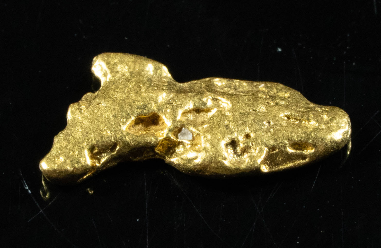 #734 Natural Gold Nugget Australian .39 Grams Genuine