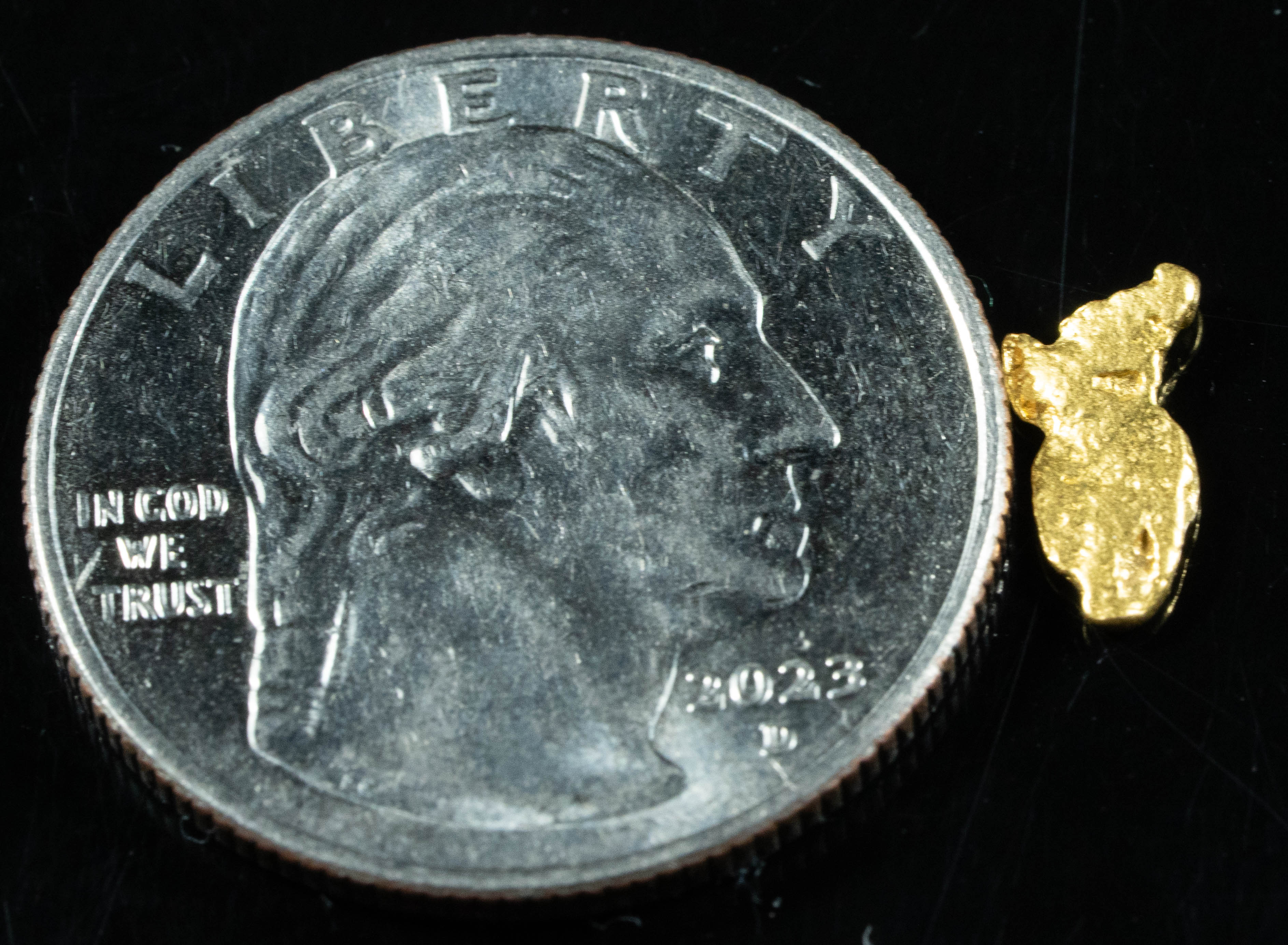 #734 Natural Gold Nugget Australian .39 Grams Genuine