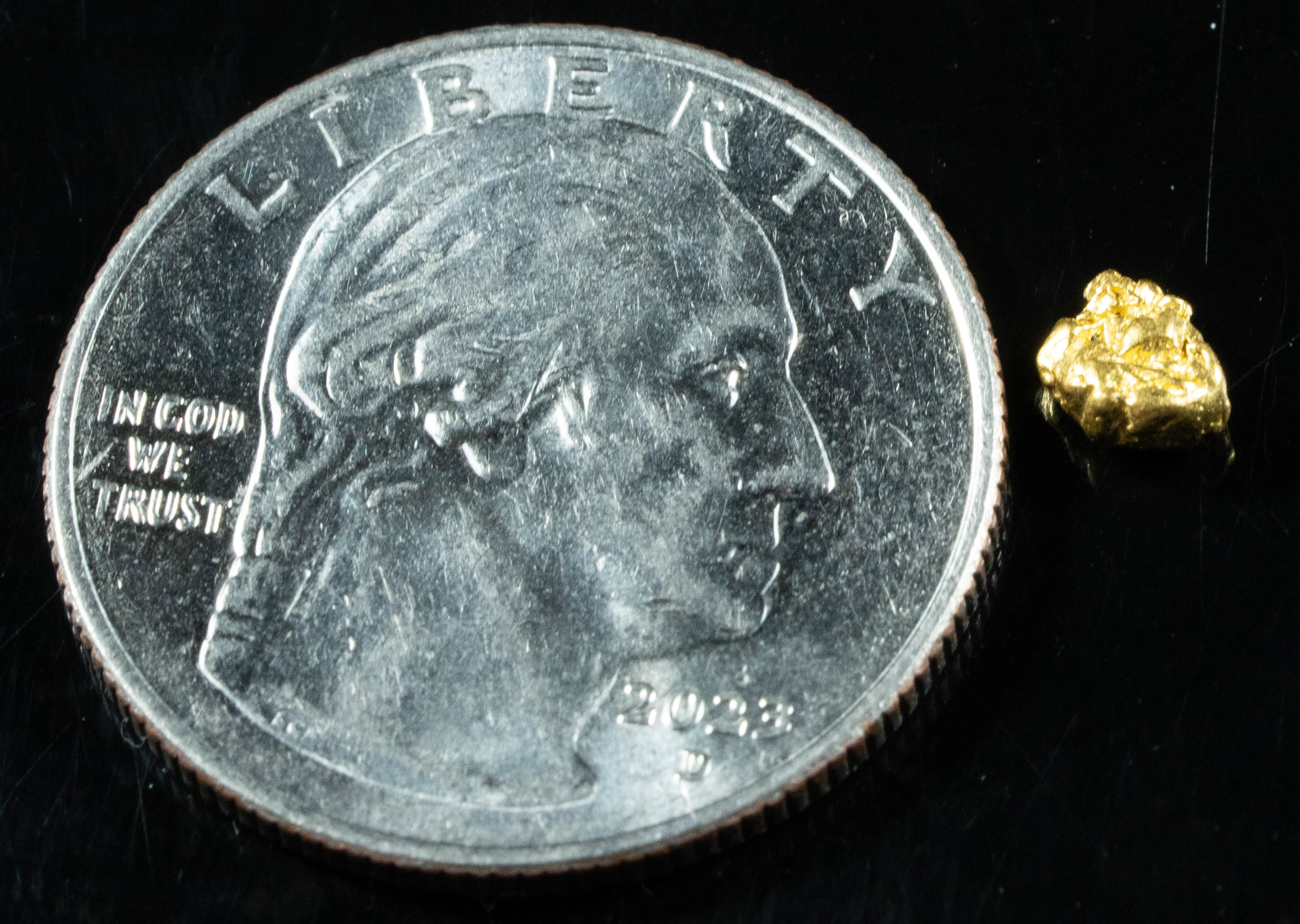 #758 Natural Gold Nugget Australian .42 Grams Genuine