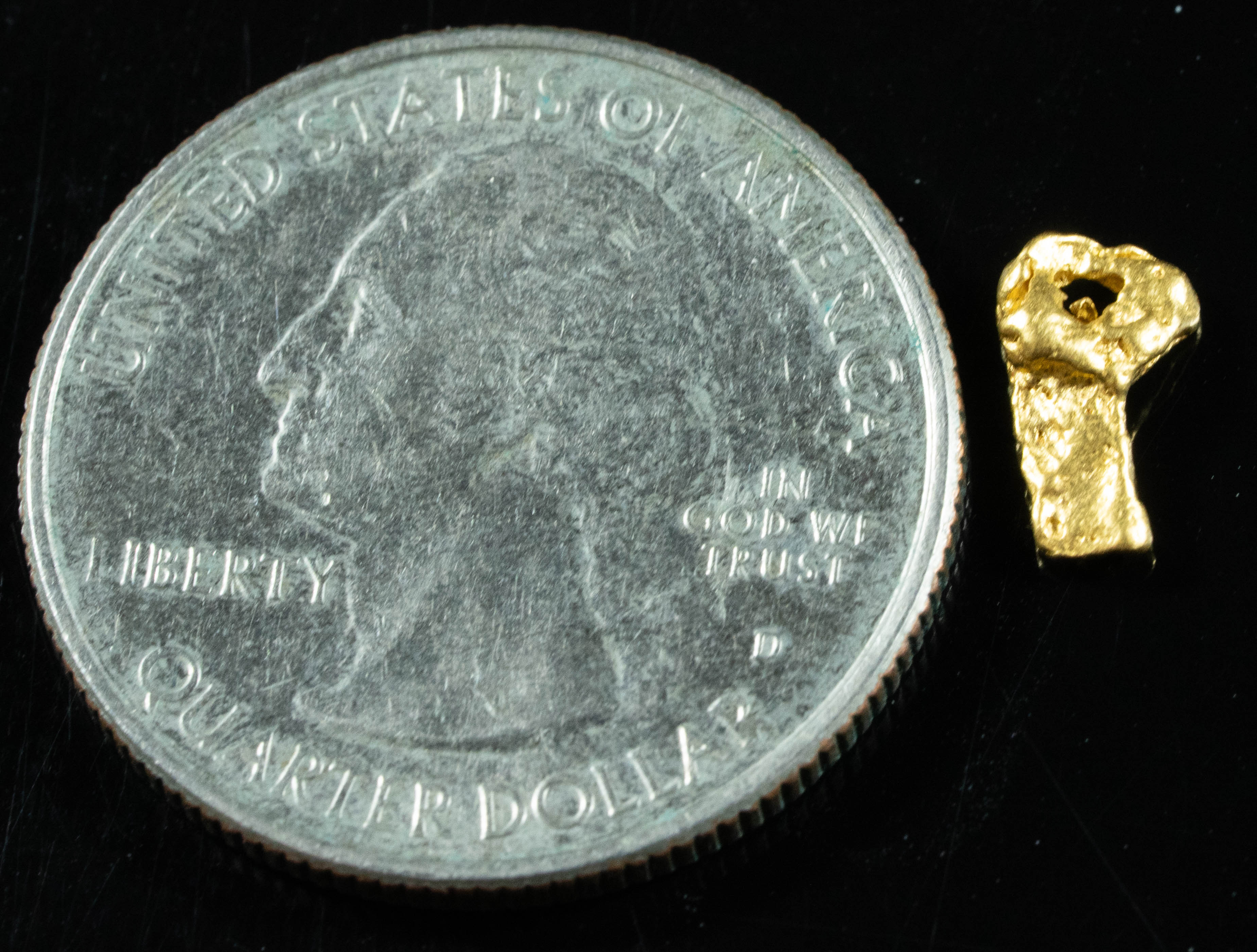 #837 Natural Gold Nugget Australian .44 Grams Genuine