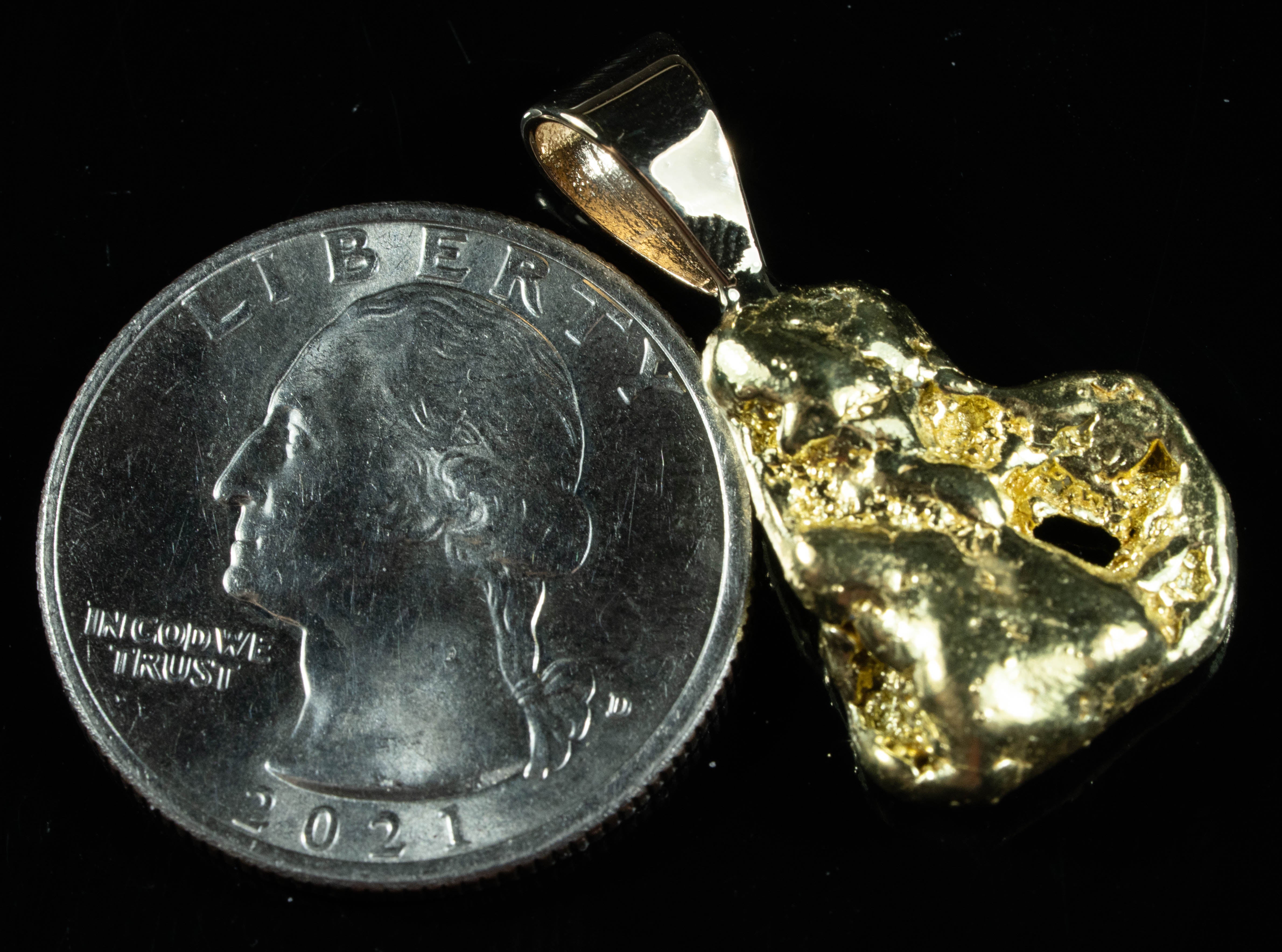 #632 Alaskan-Yukon BC Natural Gold Nugget Pendant 8.19 Grams Authentic