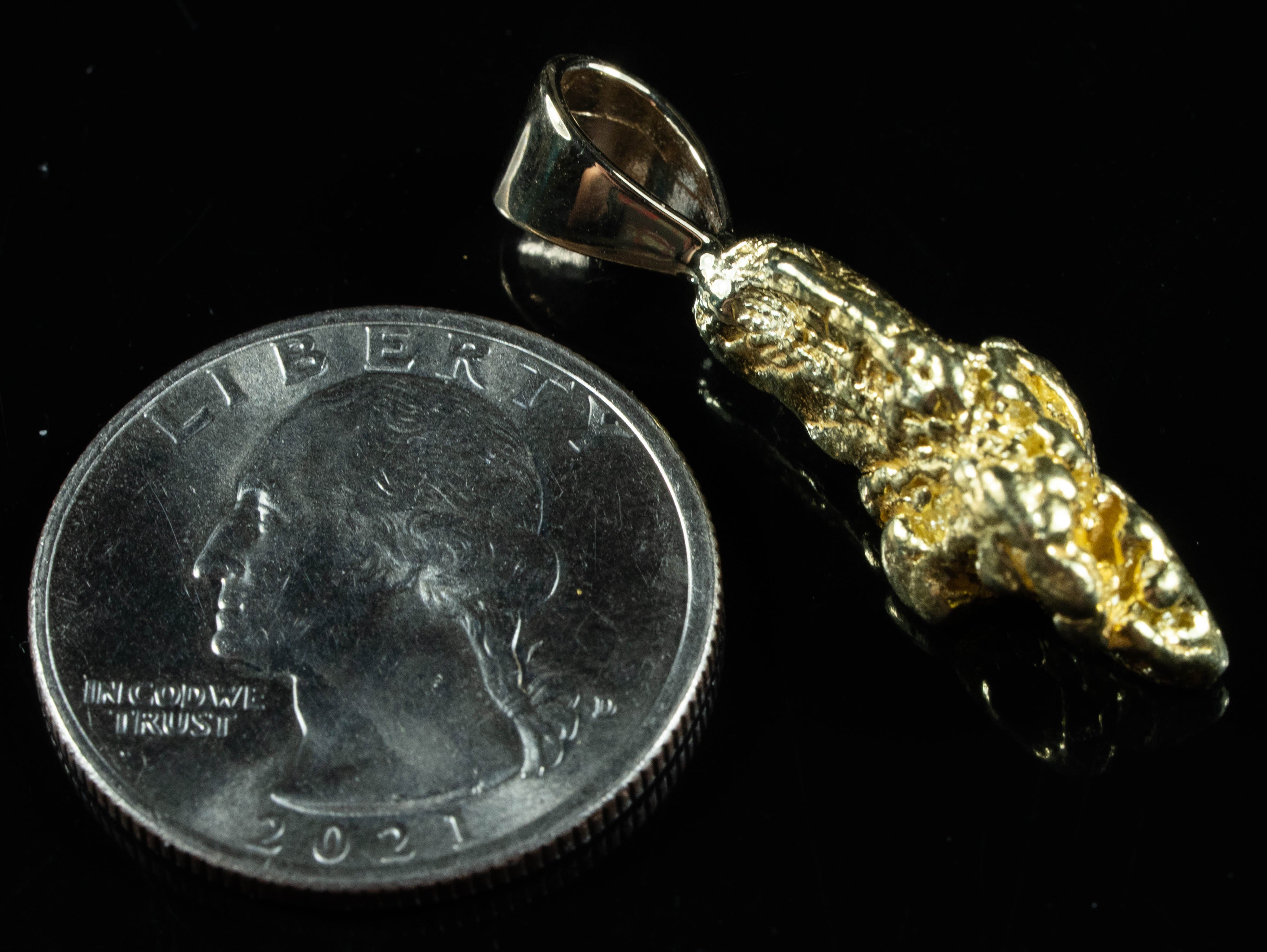 #634 Alaskan-Yukon BC Natural Gold Nugget Pendant 6.79 Grams Authentic