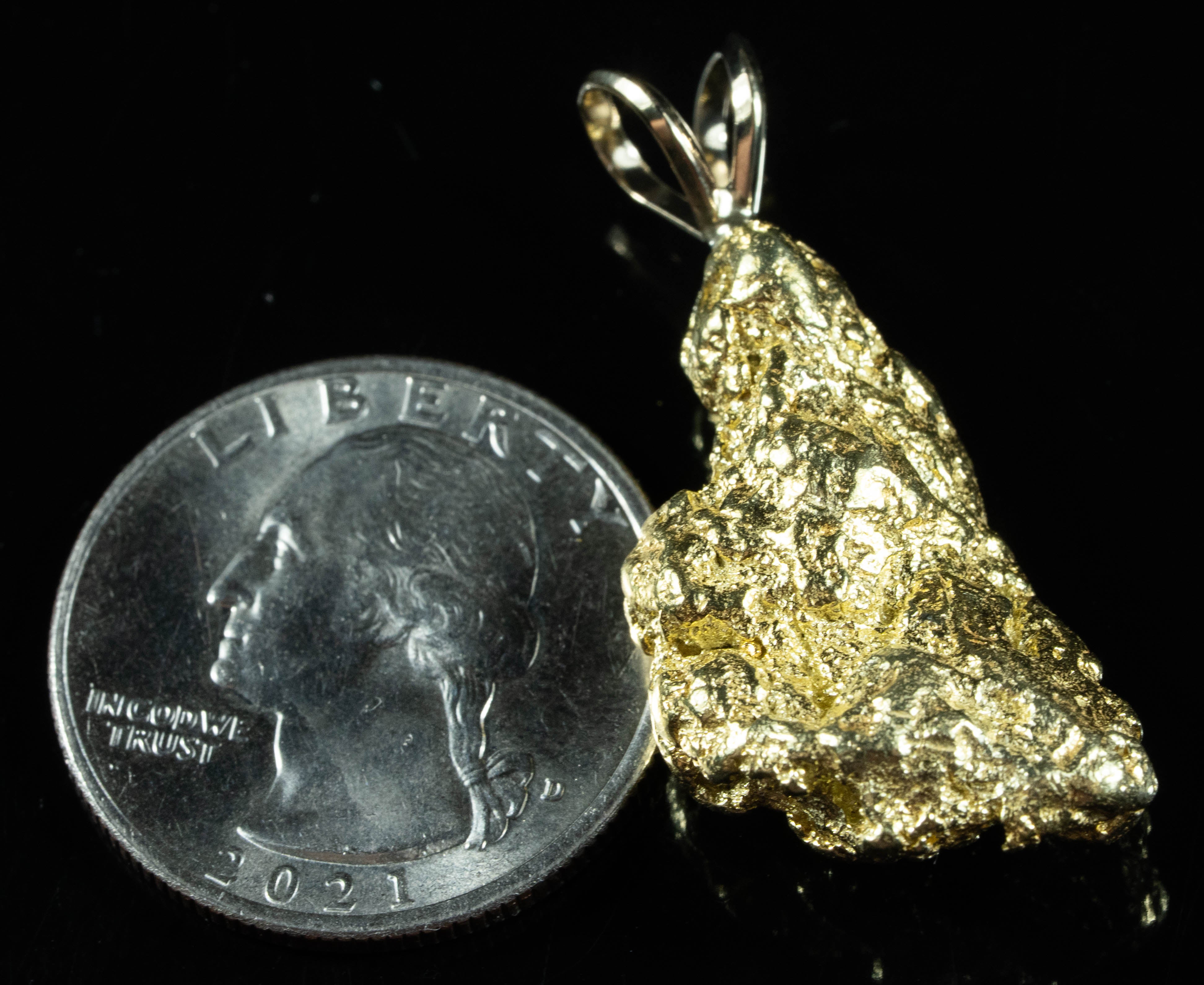 #667 Alaskan-Yukon BC Natural Gold Nugget Pendant 18.20 Grams Authentic