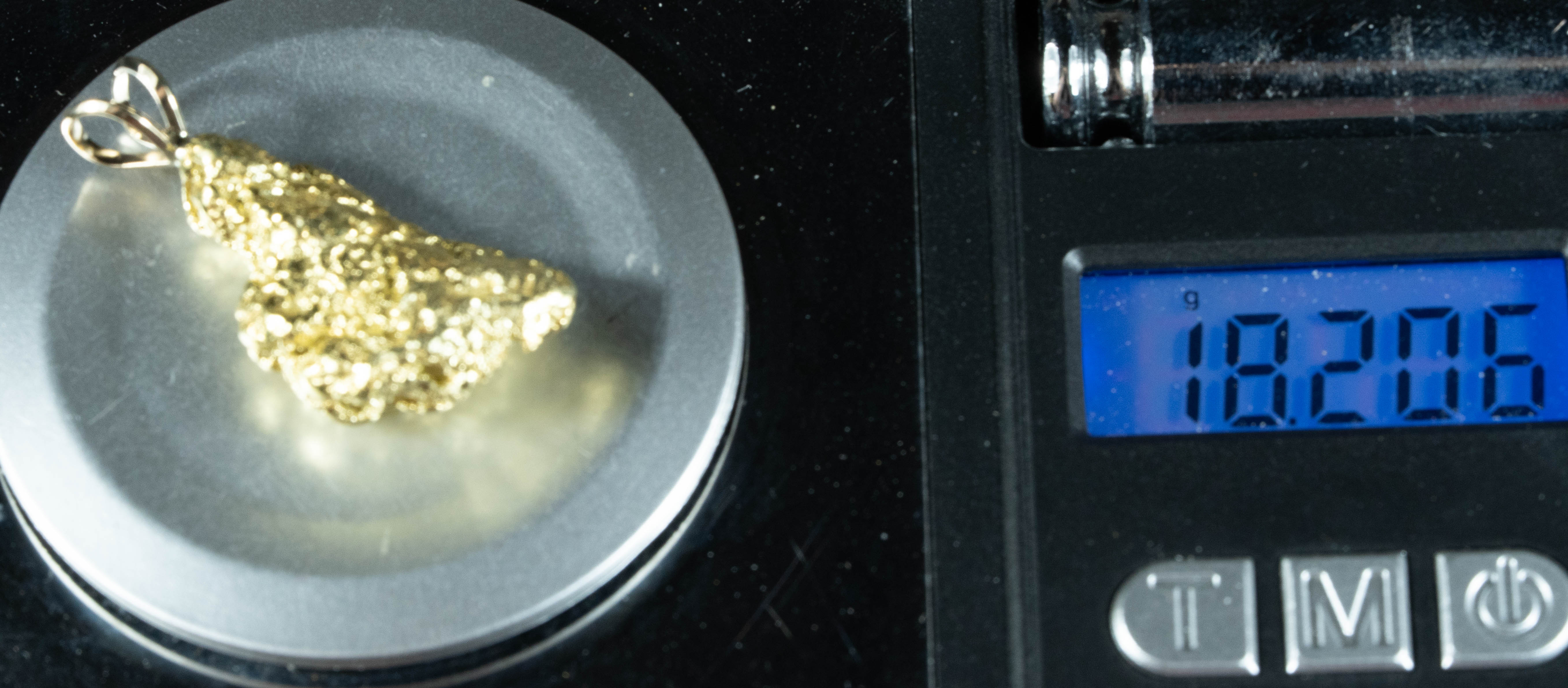 #667 Alaskan-Yukon BC Natural Gold Nugget Pendant 18.20 Grams Authentic