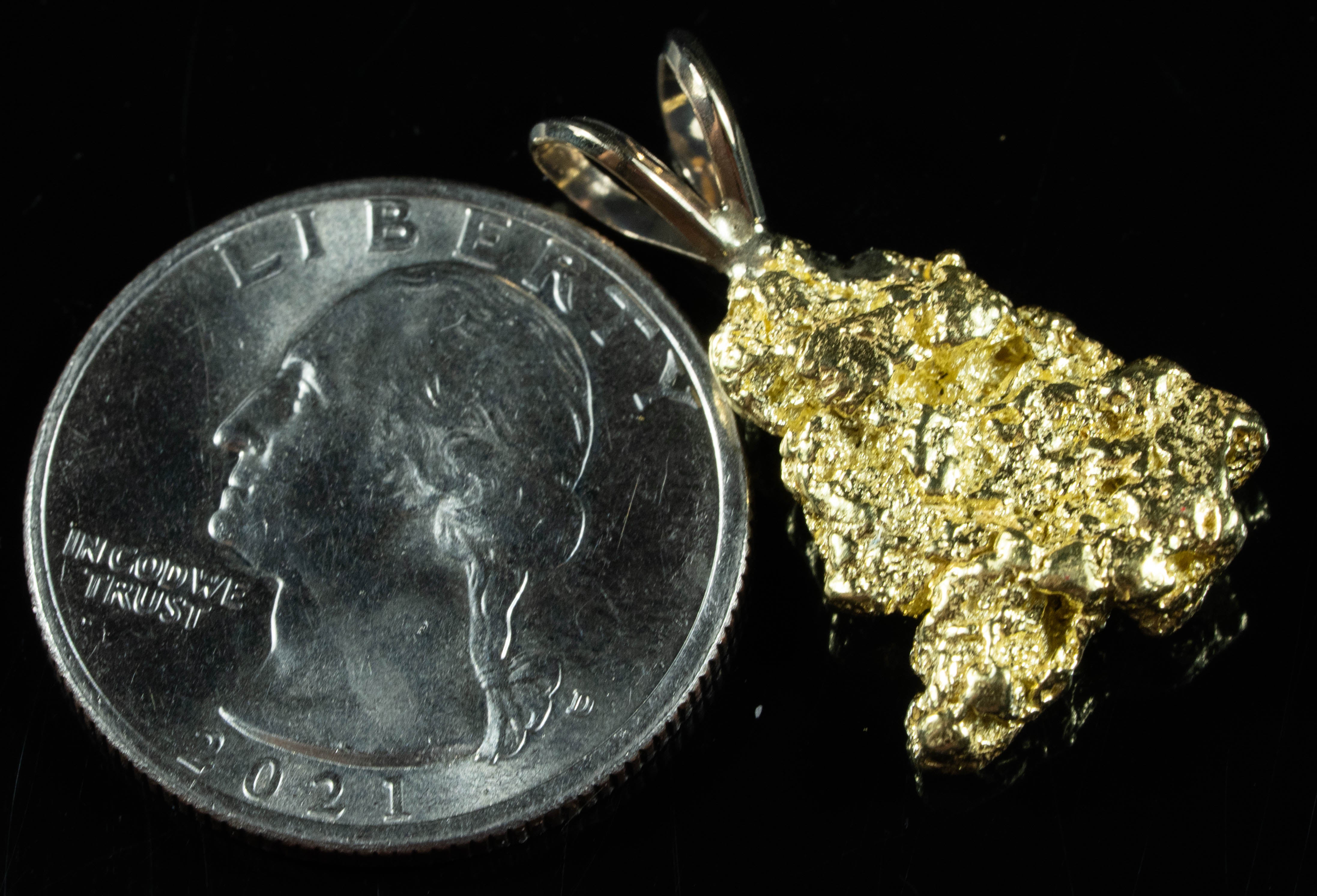 #669 Alaskan-Yukon BC Natural Gold Nugget Pendant 6.27 Grams Authentic