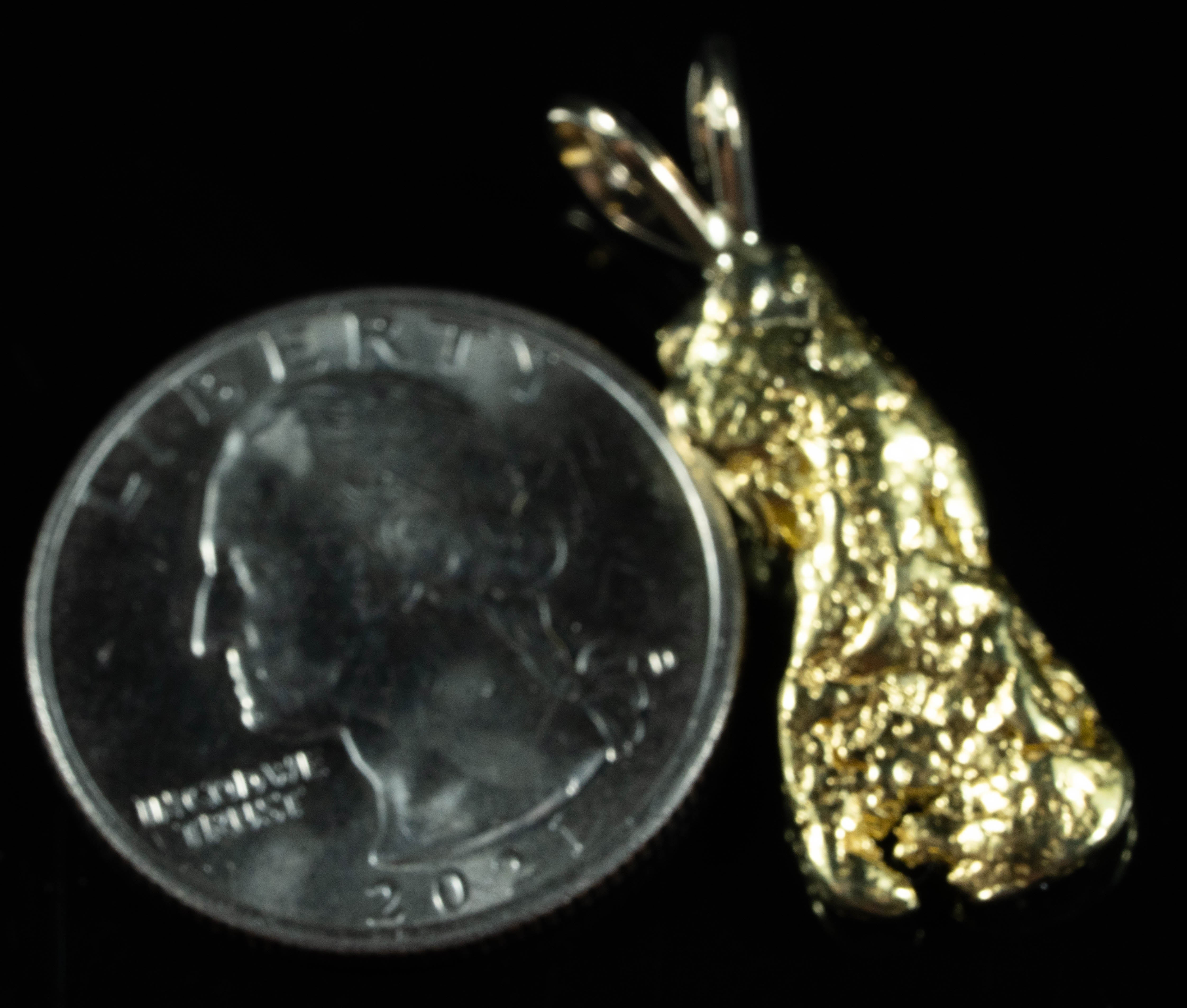 #672 Alaskan-Yukon BC Natural Gold Nugget Pendant 7.96 Grams Authentic