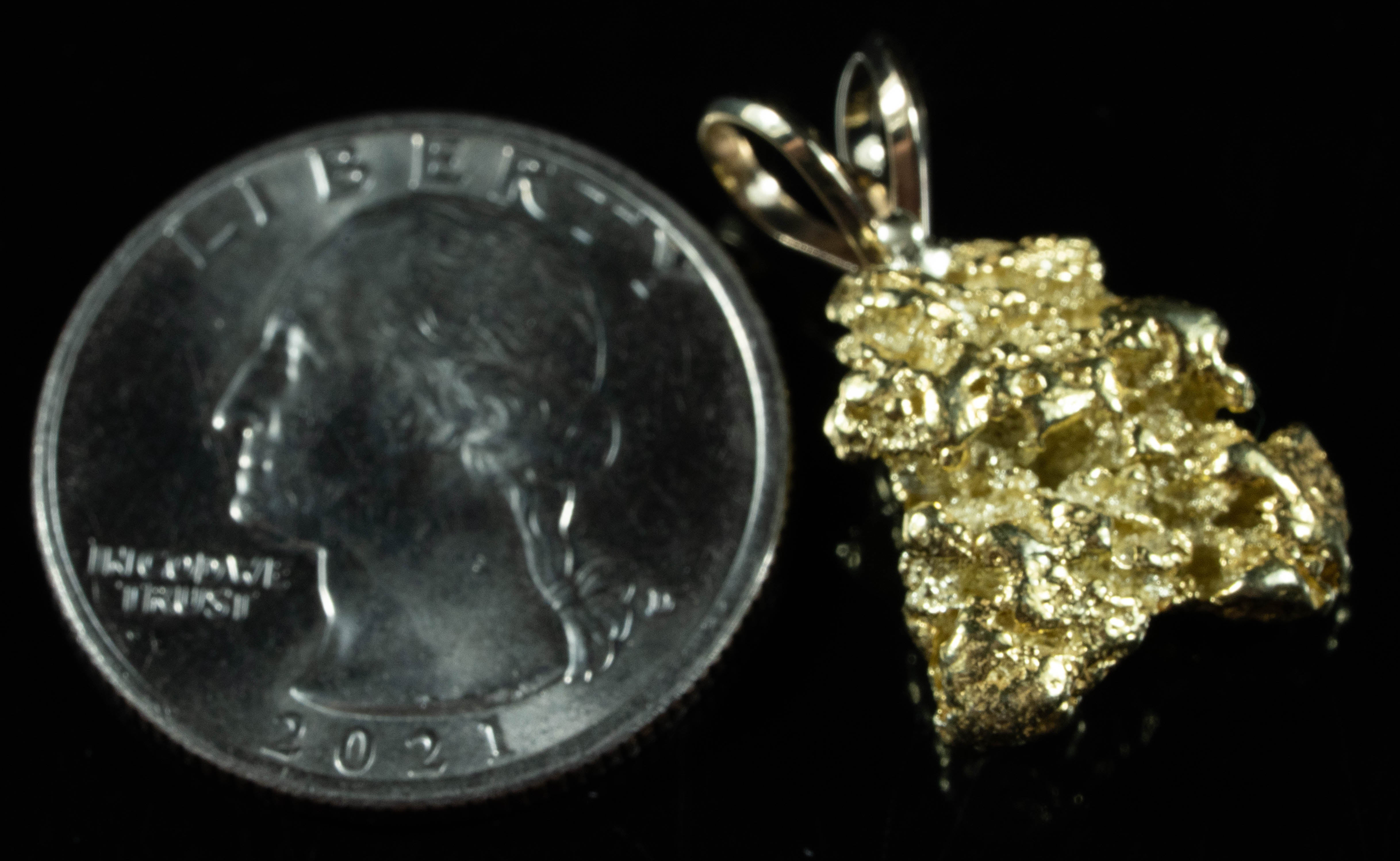 #674 Alaskan-Yukon BC Natural Gold Nugget Pendant 6.76 Grams Authentic
