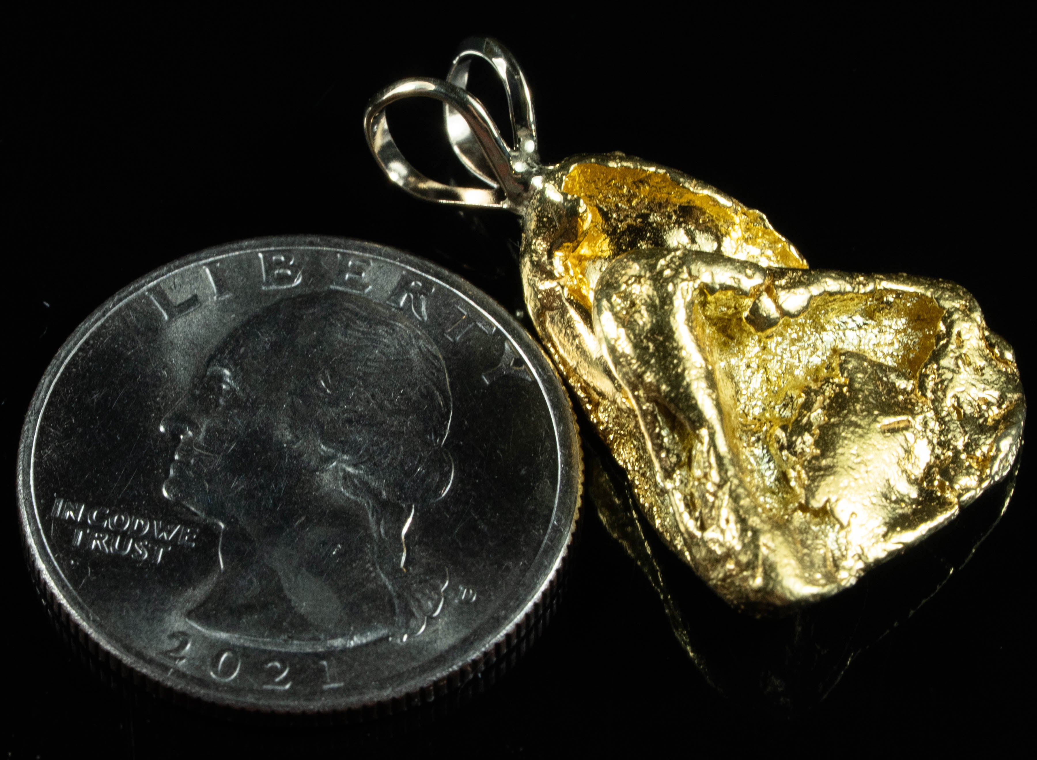 #676 Alaskan-Yukon BC Natural Gold Nugget Pendant 12.67 Grams Authentic
