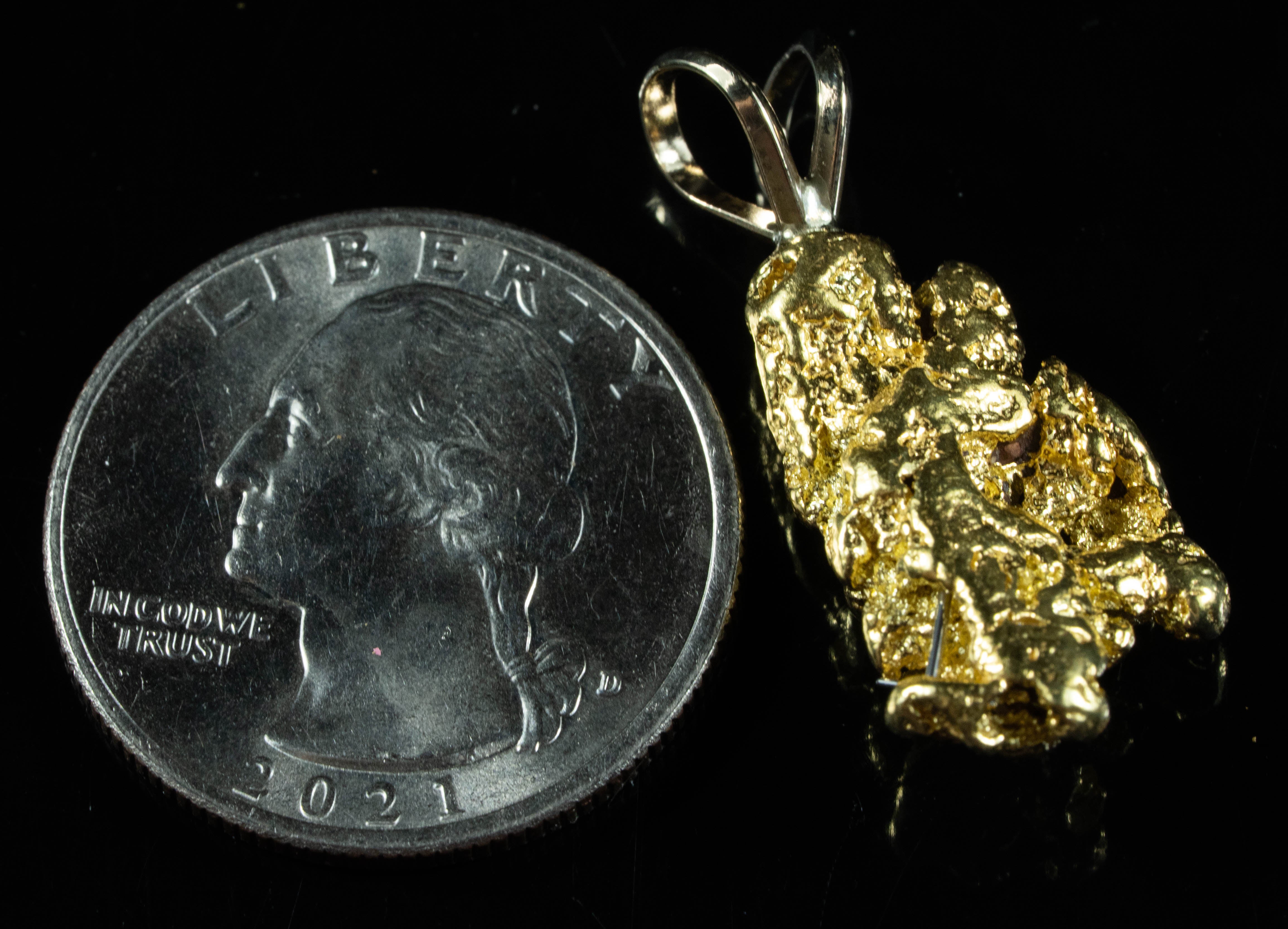 #678 Alaskan-Yukon BC Natural Gold Nugget Pendant 7.74 Grams Authentic