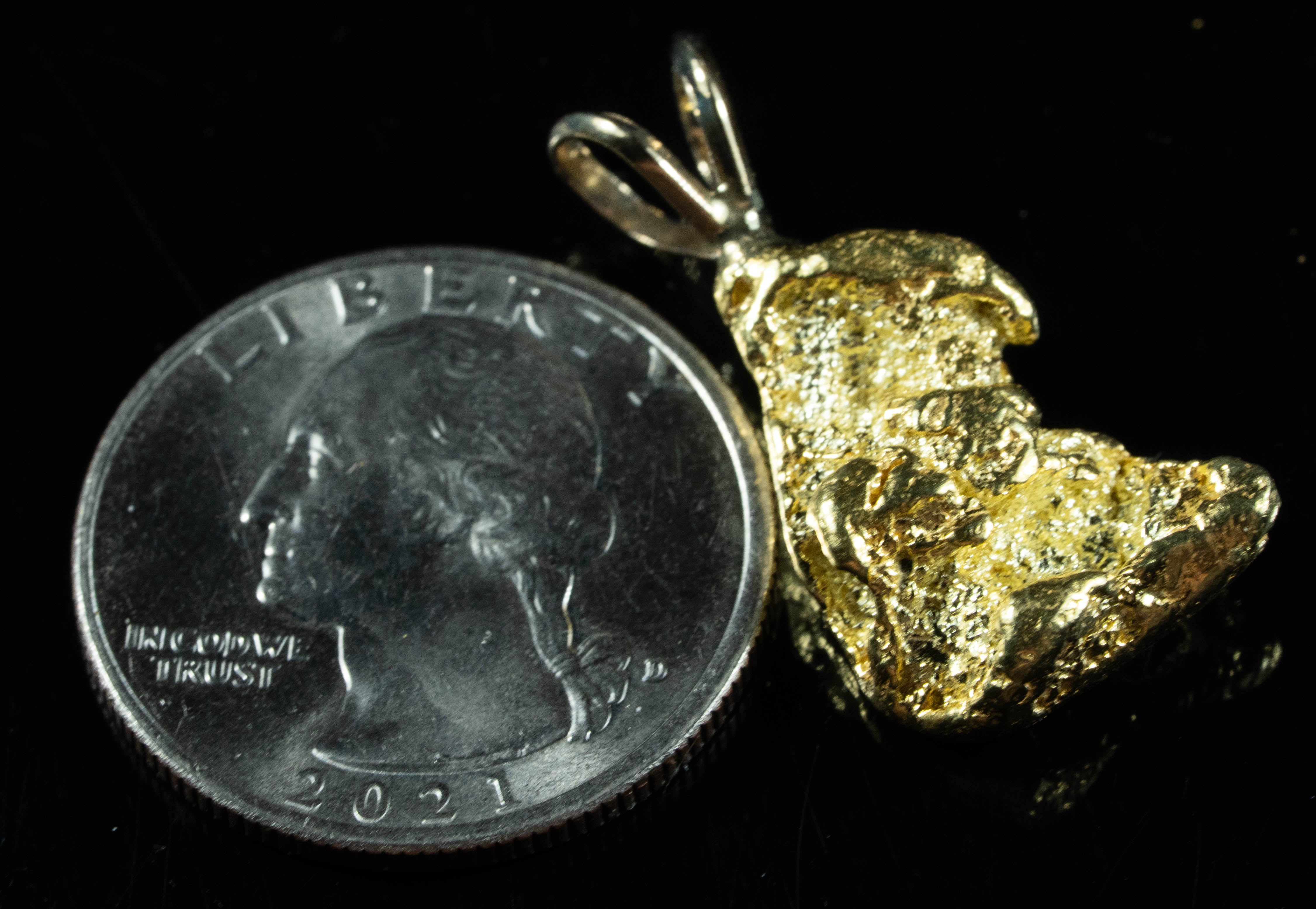 #679 Alaskan-Yukon BC Natural Gold Nugget Pendant 9.82 Grams Authentic
