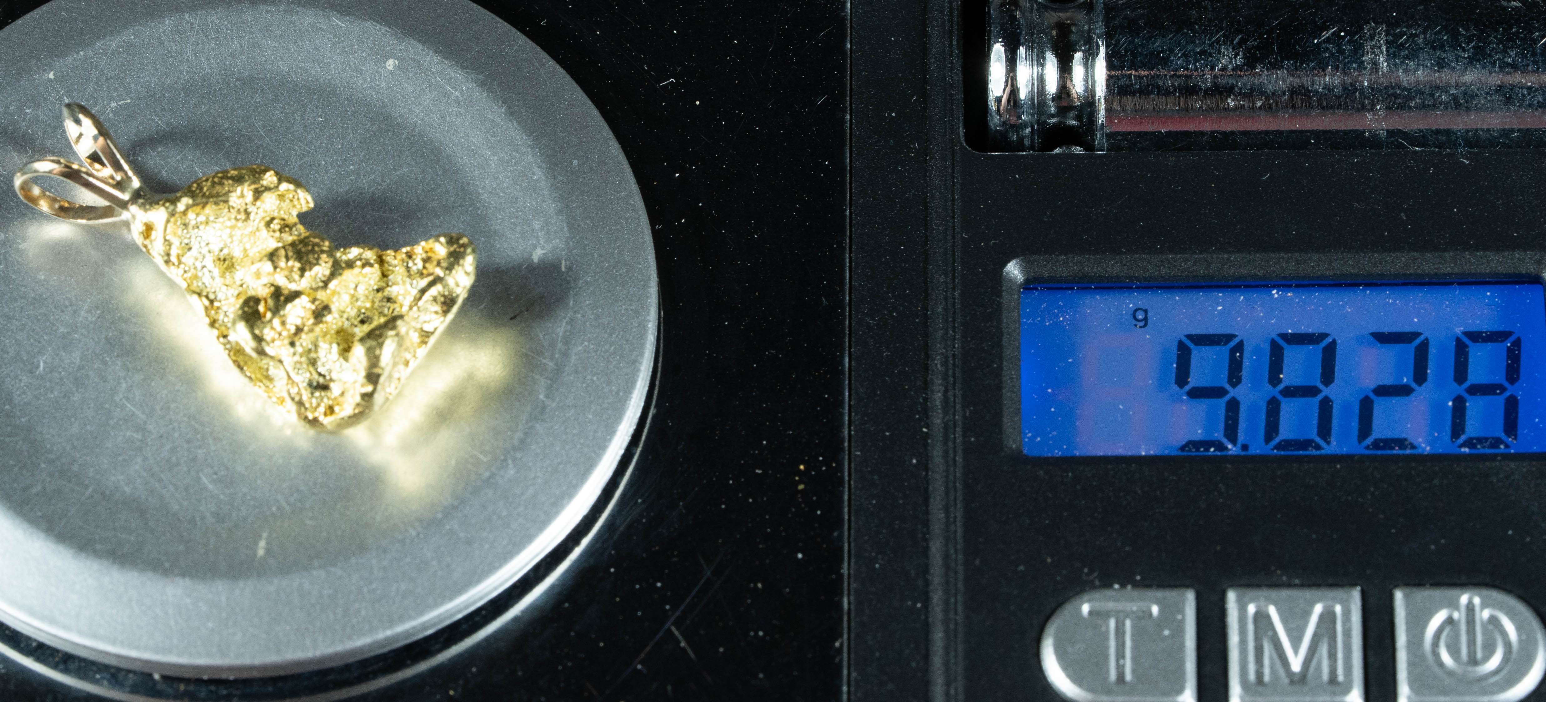#679 Alaskan-Yukon BC Natural Gold Nugget Pendant 9.82 Grams Authentic