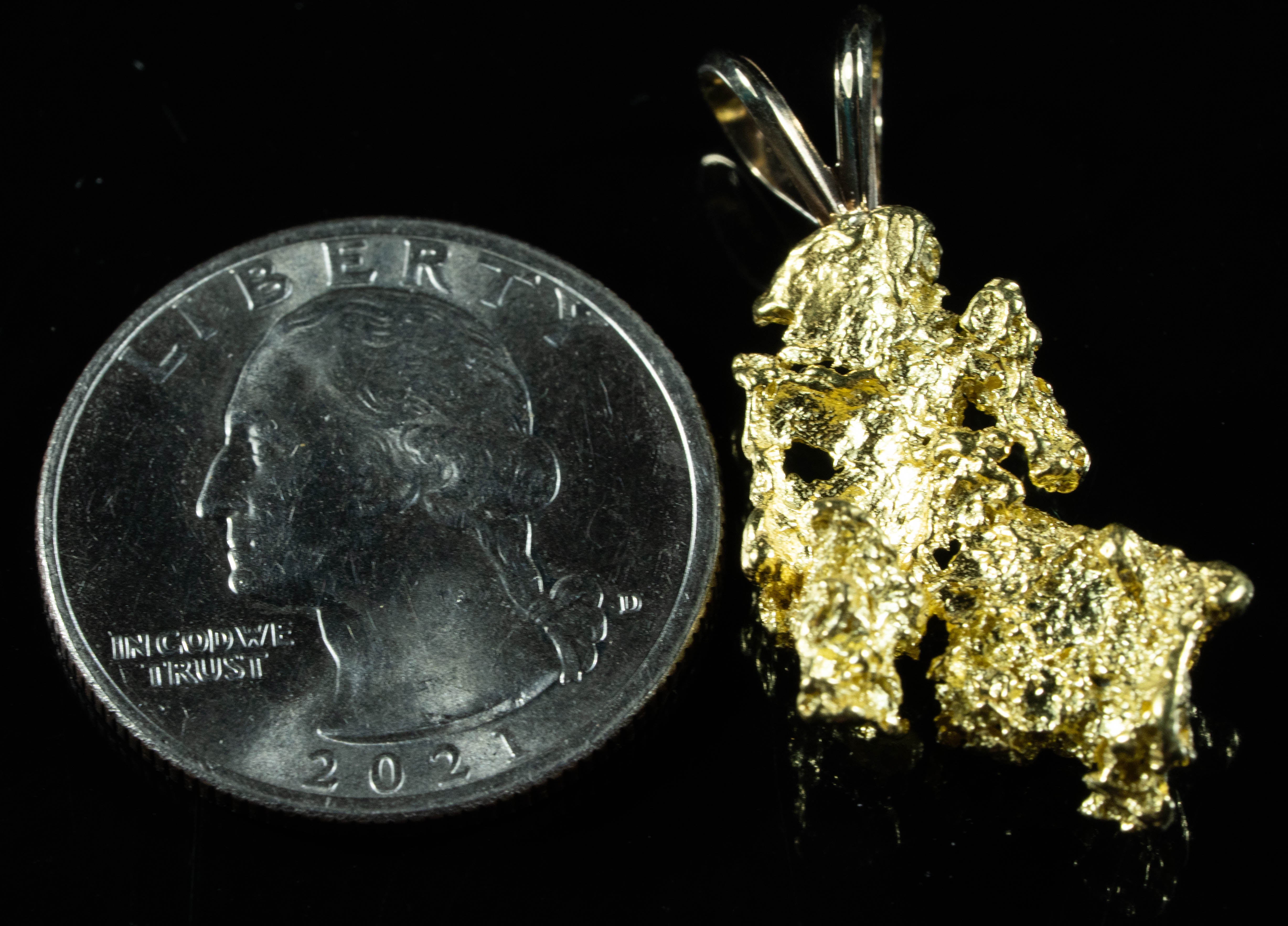 #681 Alaskan-Yukon BC Natural Gold Nugget Pendant 5.97 Grams Authentic