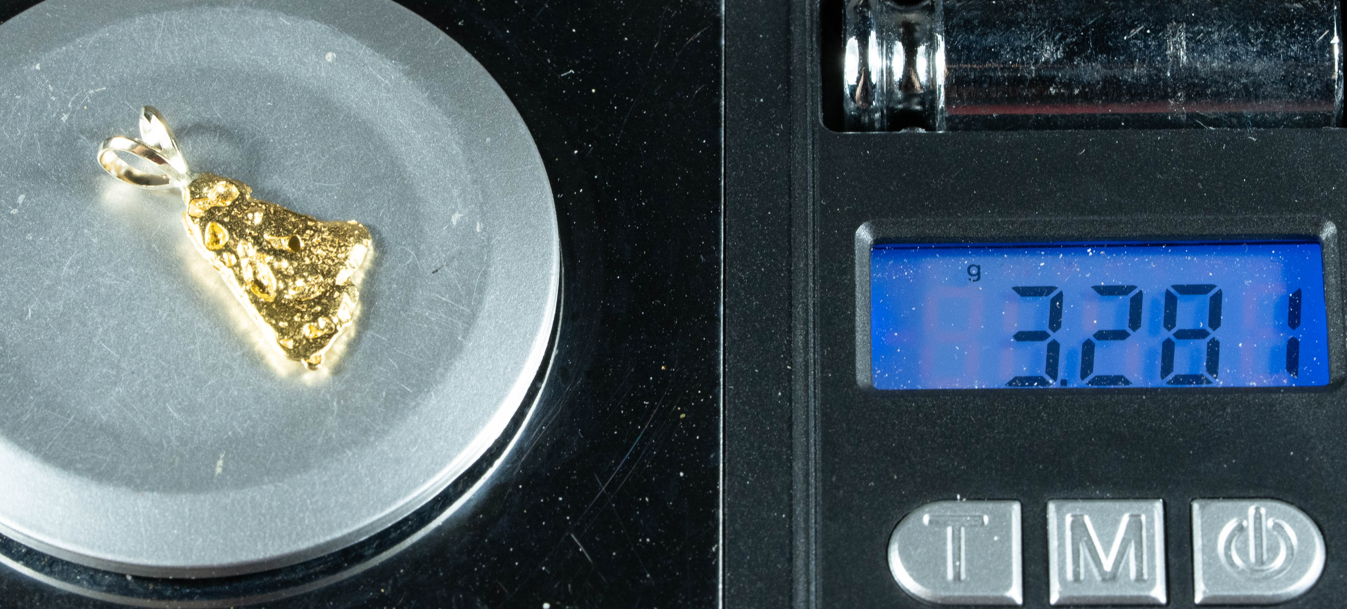 #691 Alaskan-Yukon BC Natural Gold Nugget Pendant 3.28 Grams Authentic