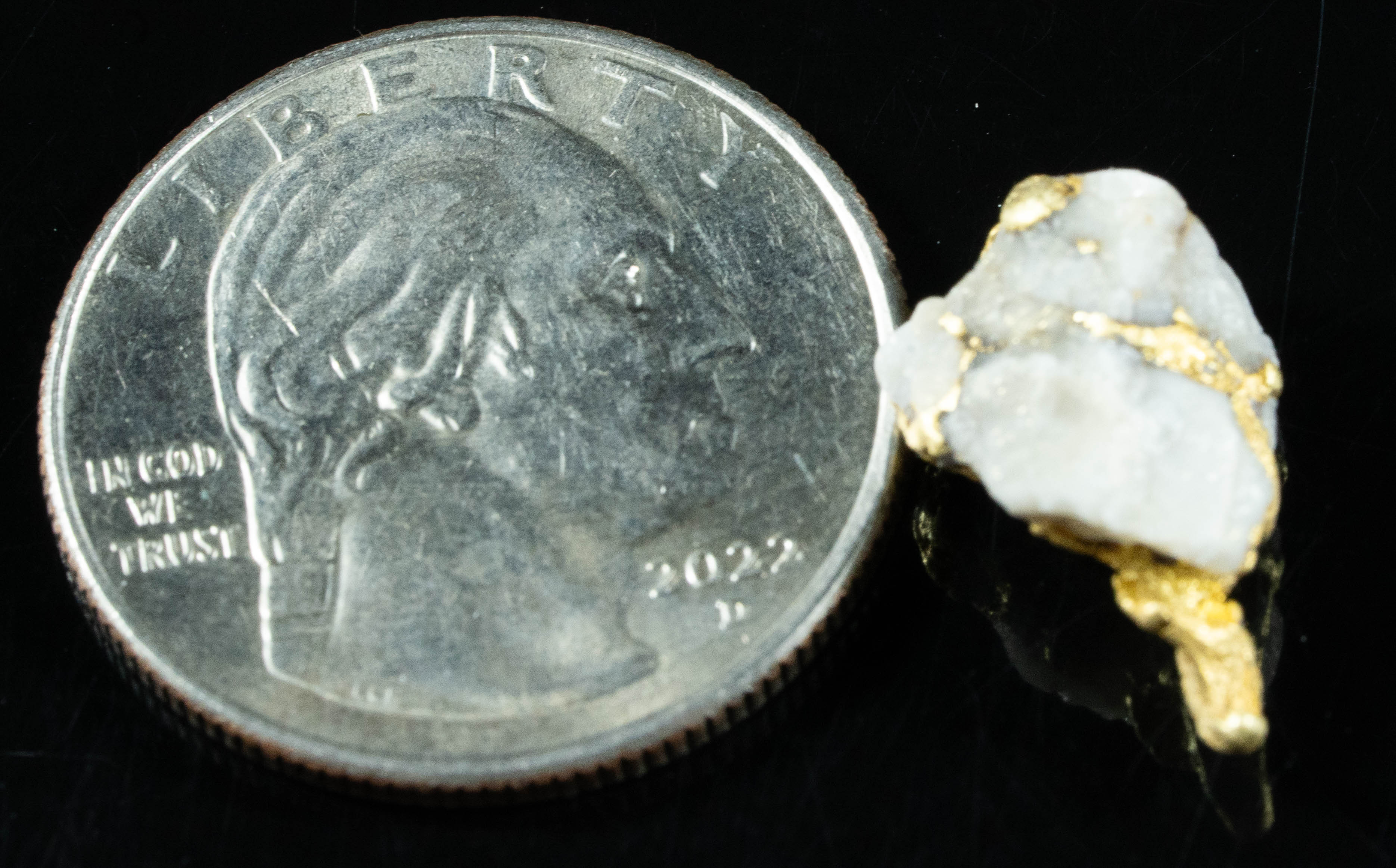 QN-20 "Alaskan BC Gold Nuggets with Quartz" Genuine 2.95 Grams