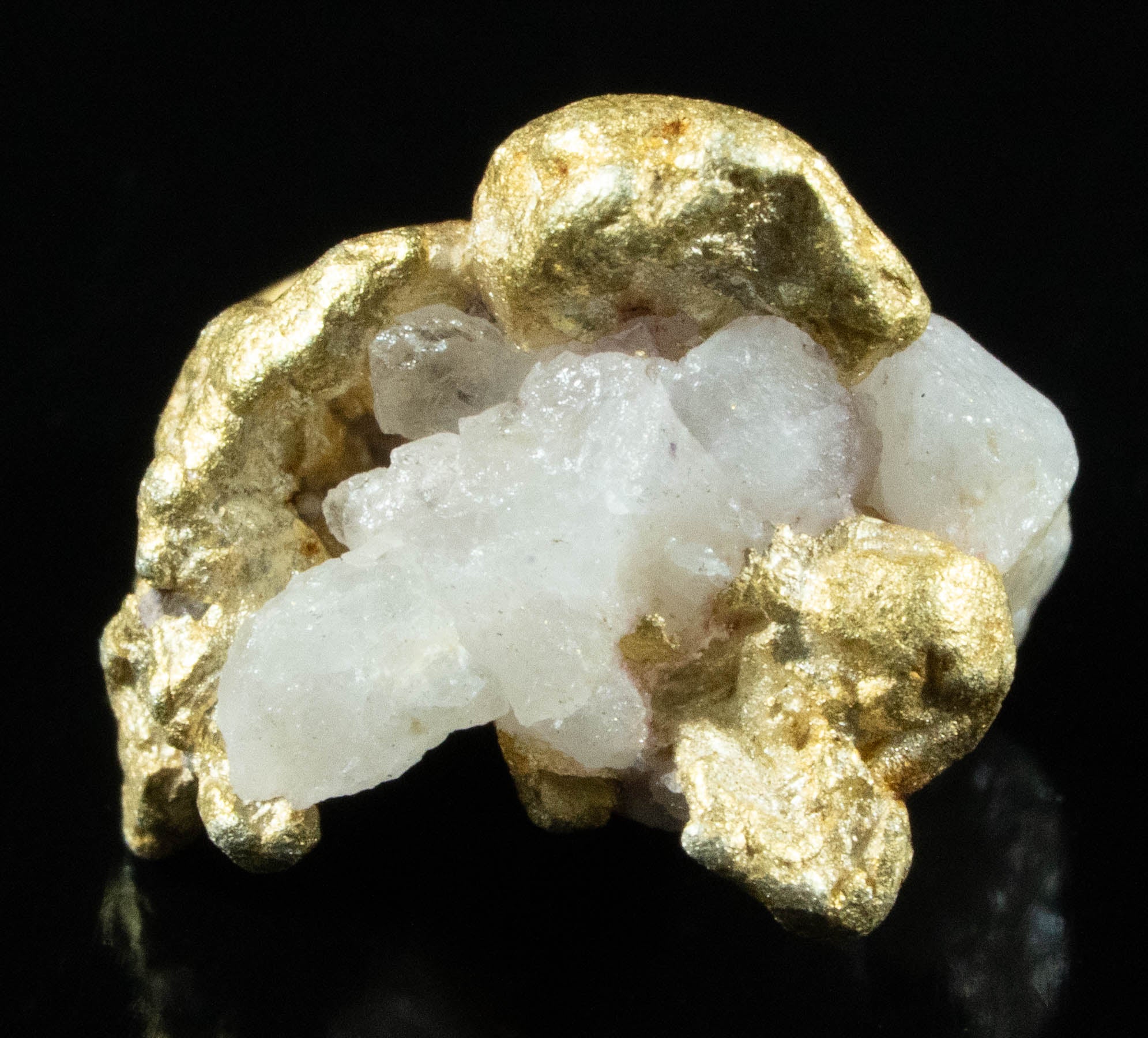 QN-37 "Alaskan BC Gold Nuggets with Quartz" Genuine 2.27 Grams