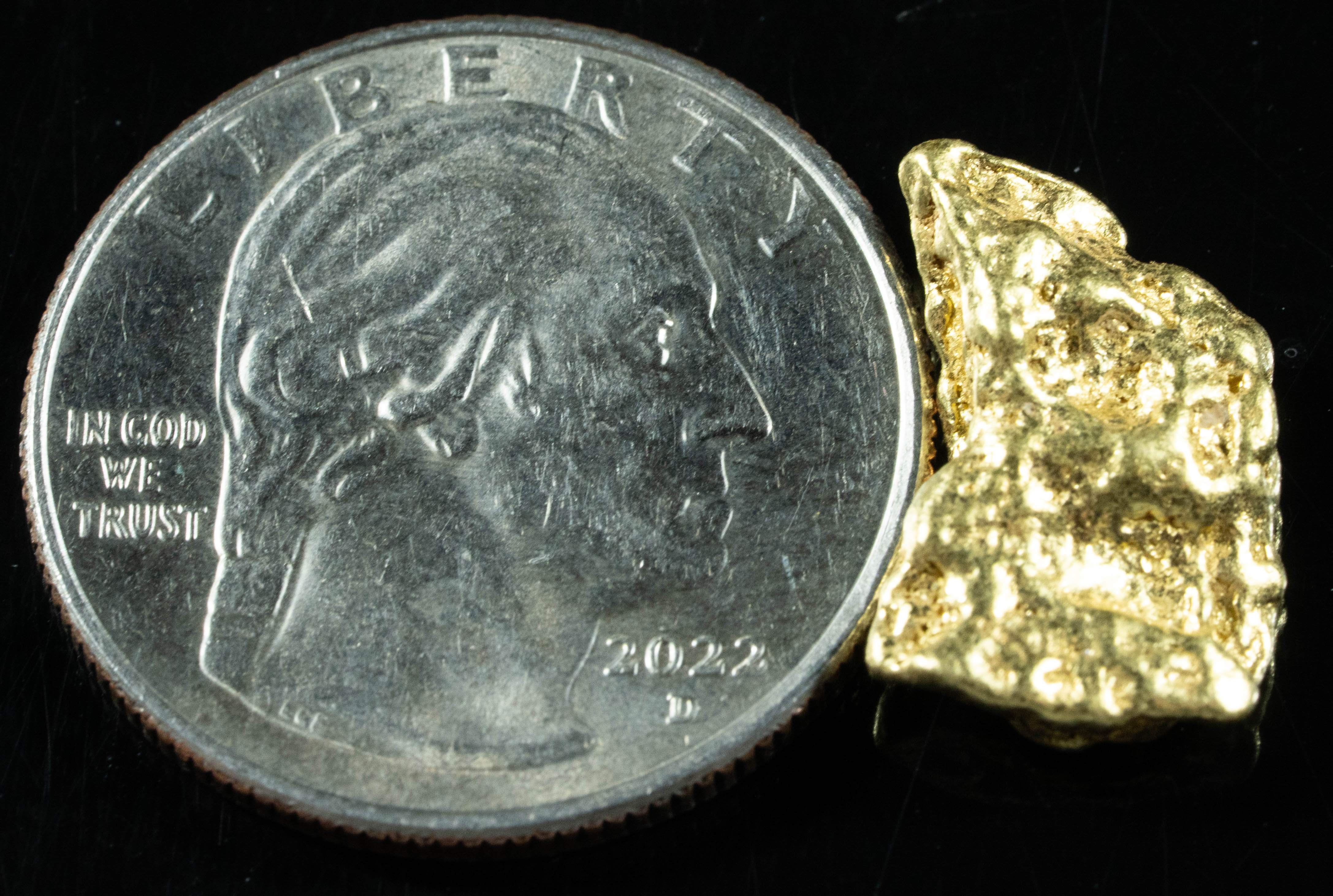 #258 Alaskan BC Natural Gold Nugget 4.36 Grams Genuine