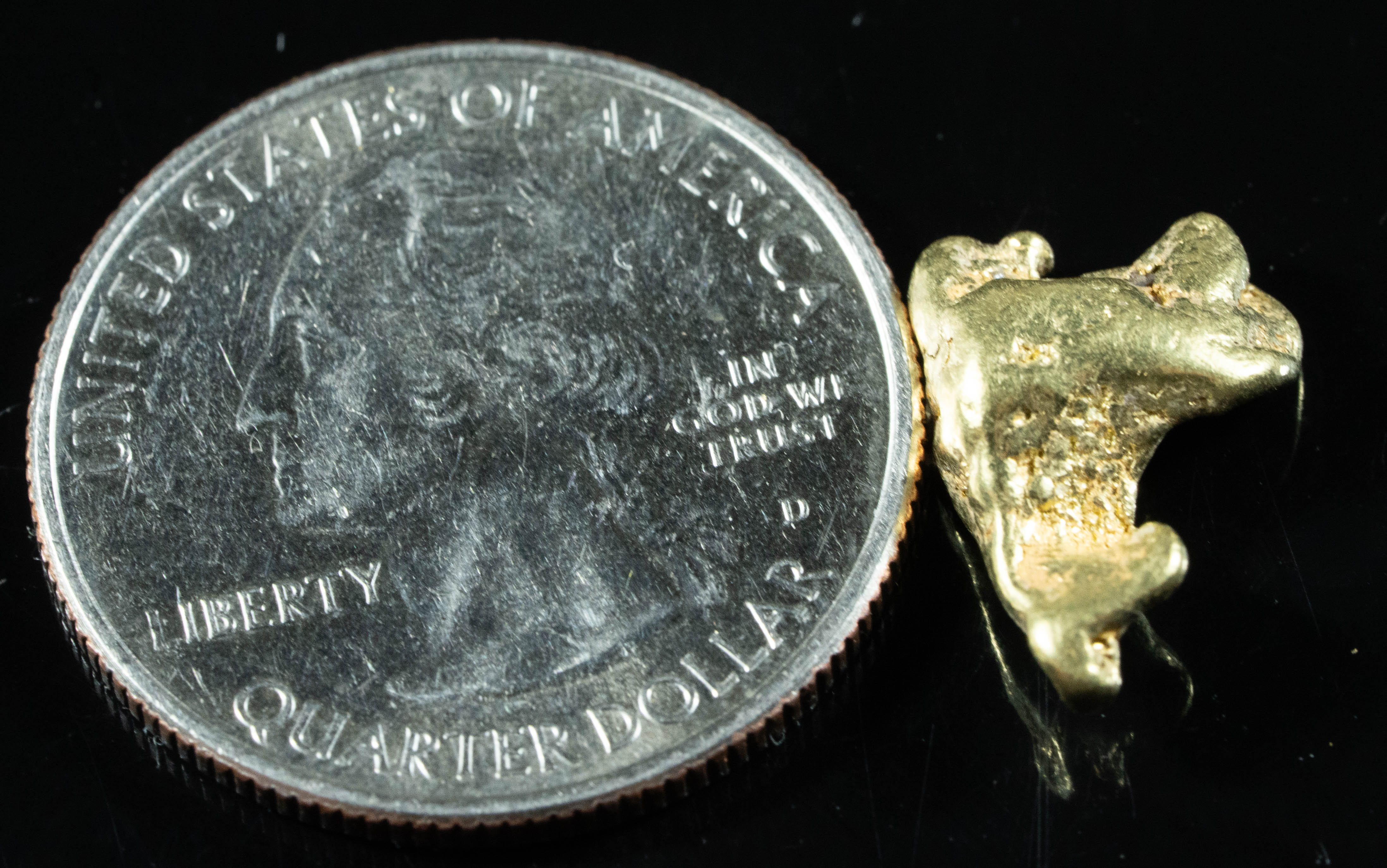 #317 BC Natural Gold Nugget 3.38 Grams Genuine
