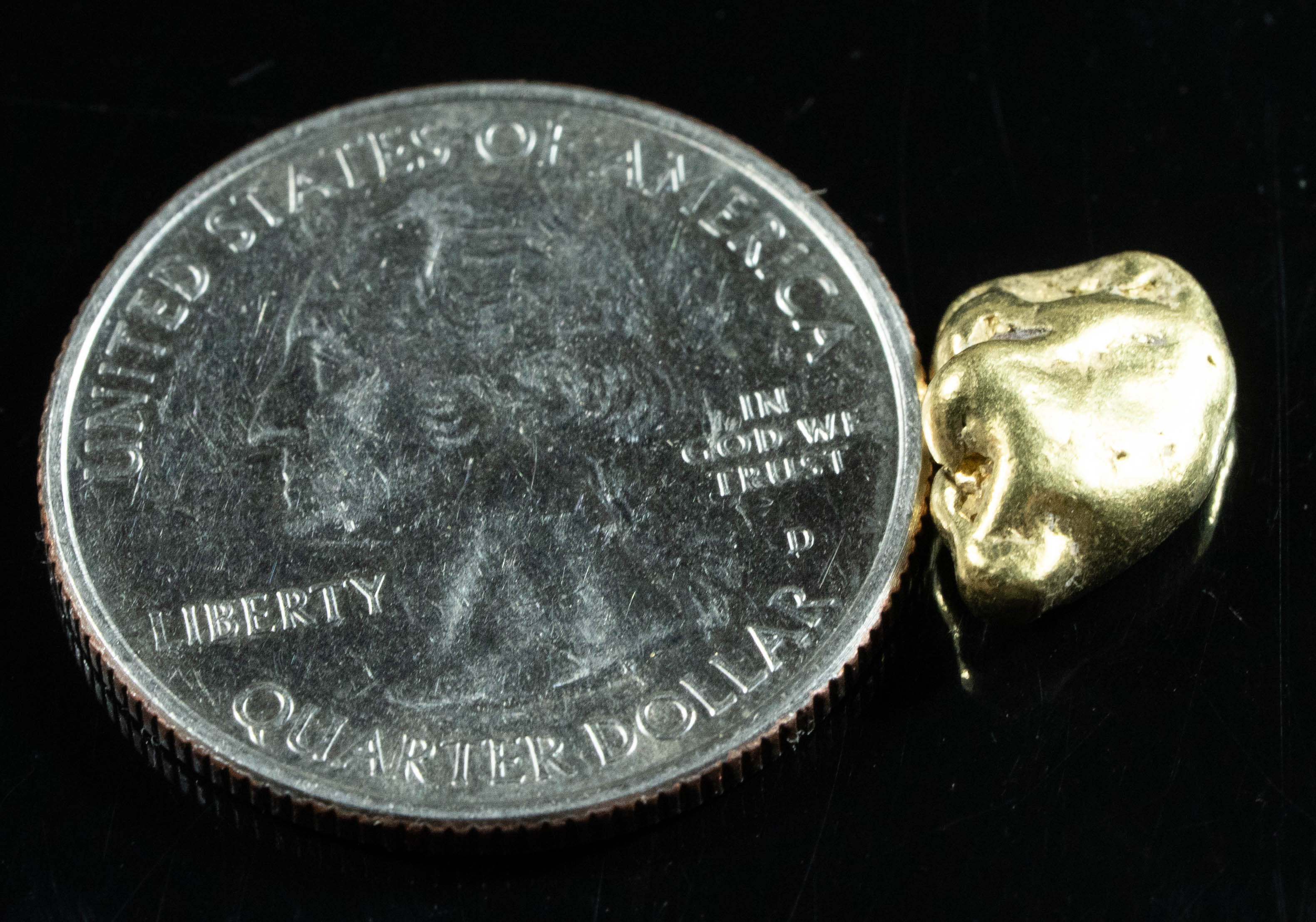 #323 BC Natural Gold Nugget 3.22 Grams Genuine