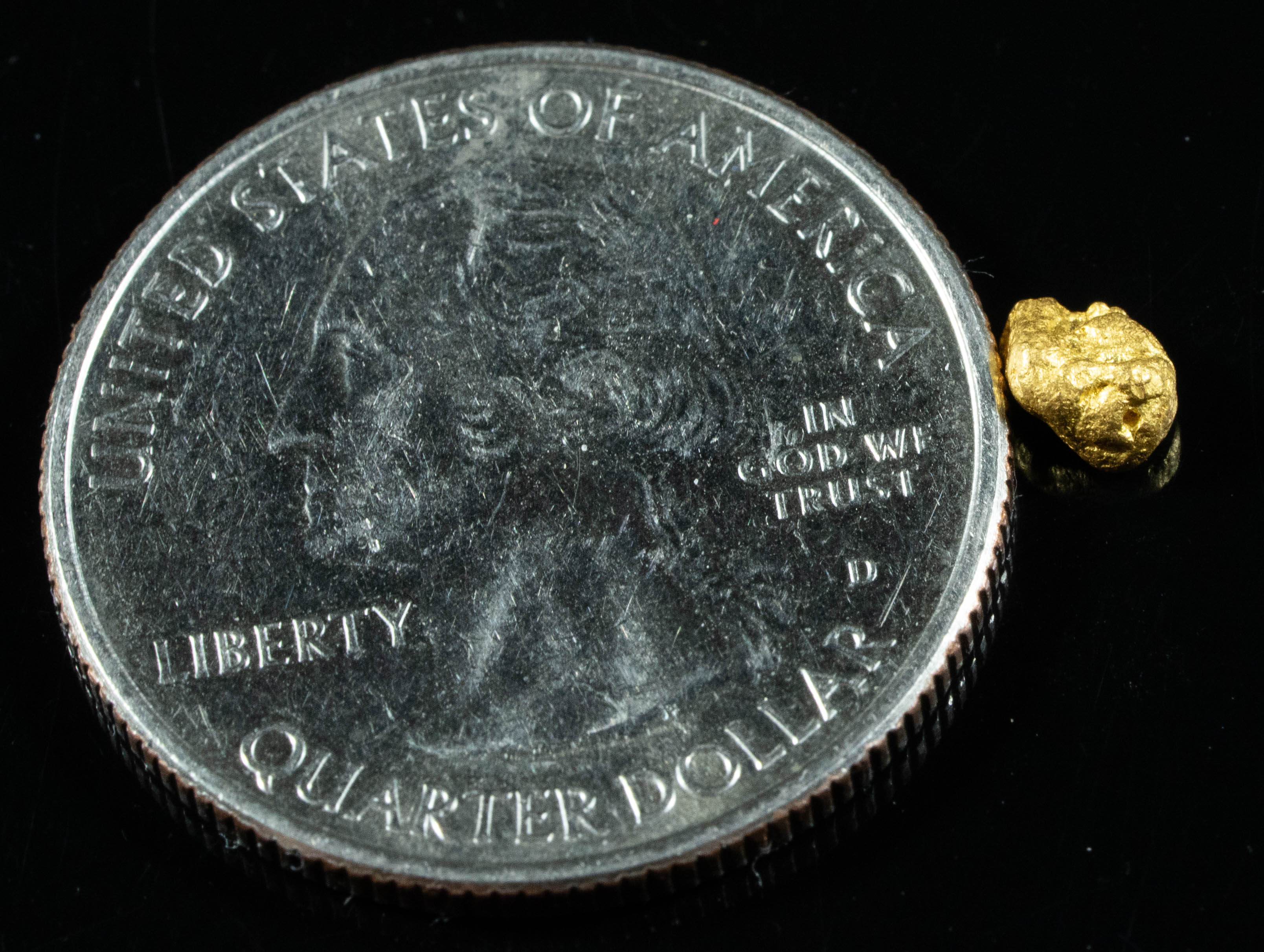 #773 Natural Gold Nugget Australian .38 Grams Genuine