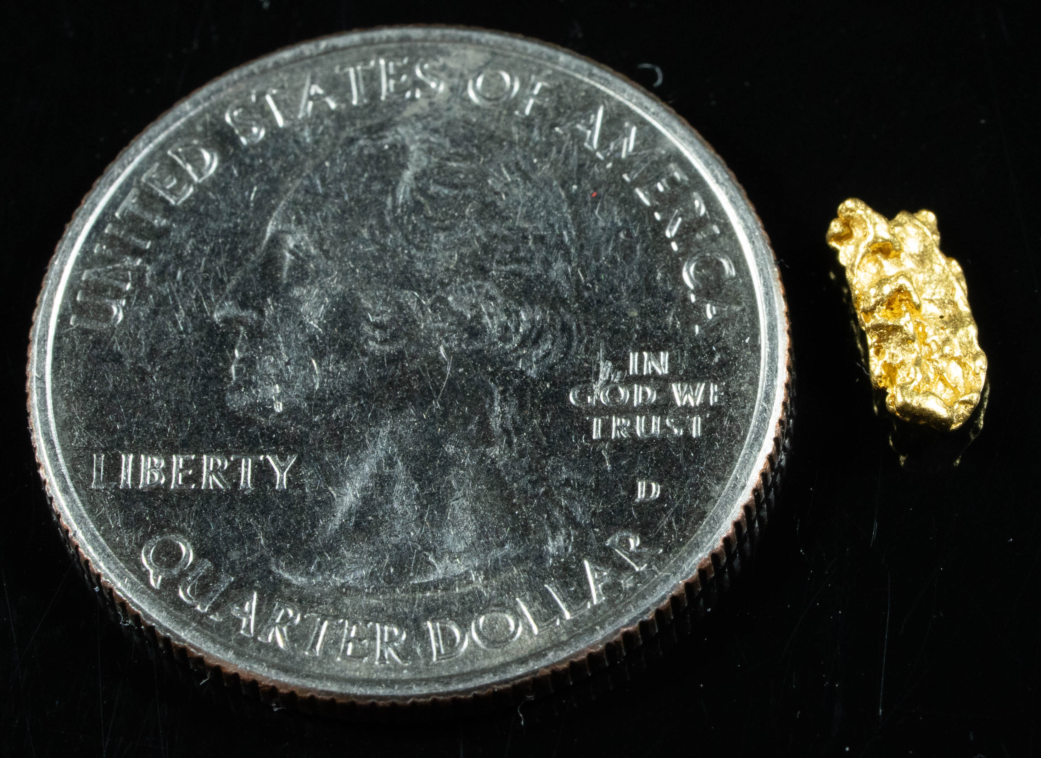 #776 Natural Gold Nugget Australian .39 Grams Genuine