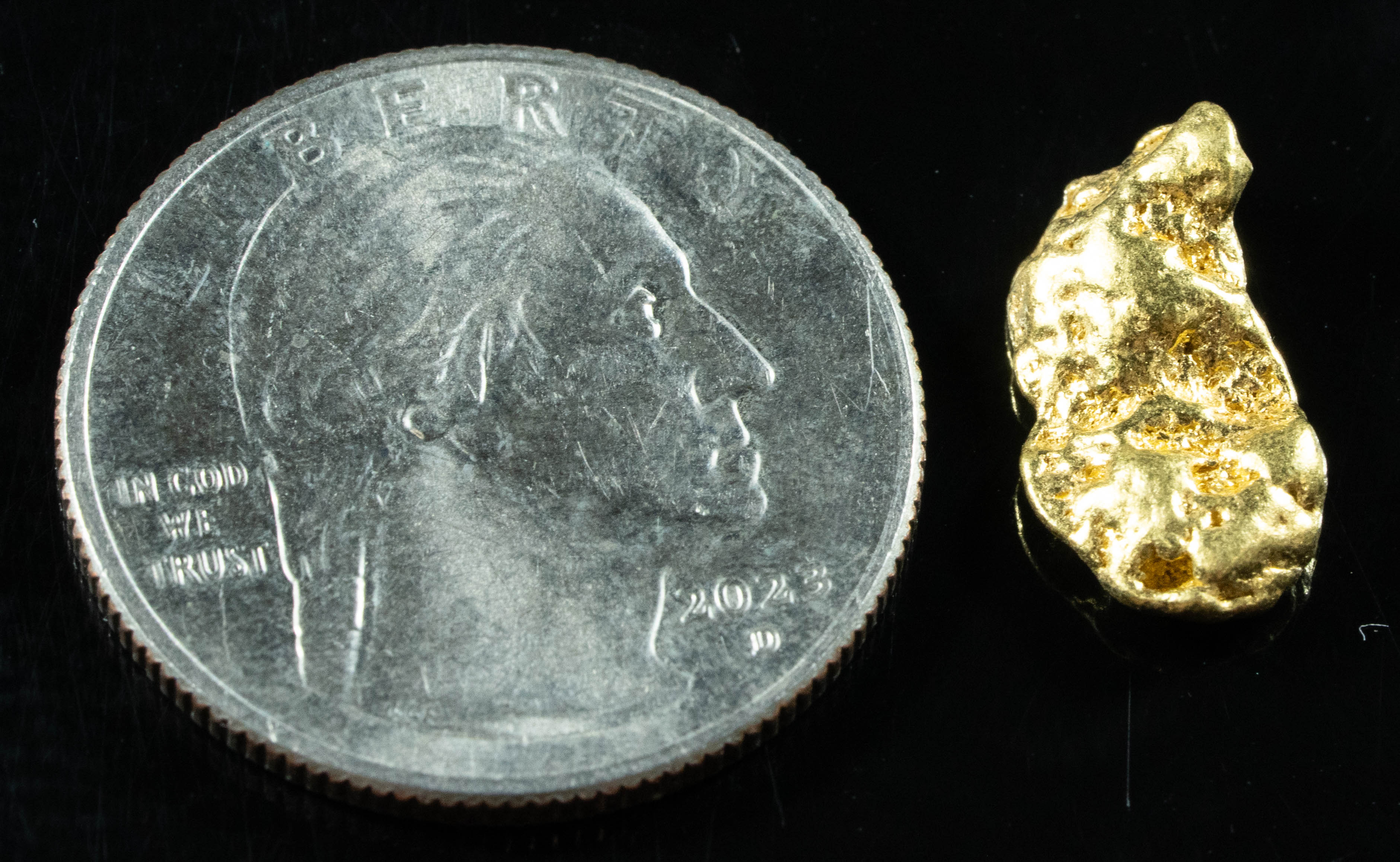 #196 Alaskan BC Natural Gold Nugget 2.45 Grams Genuine