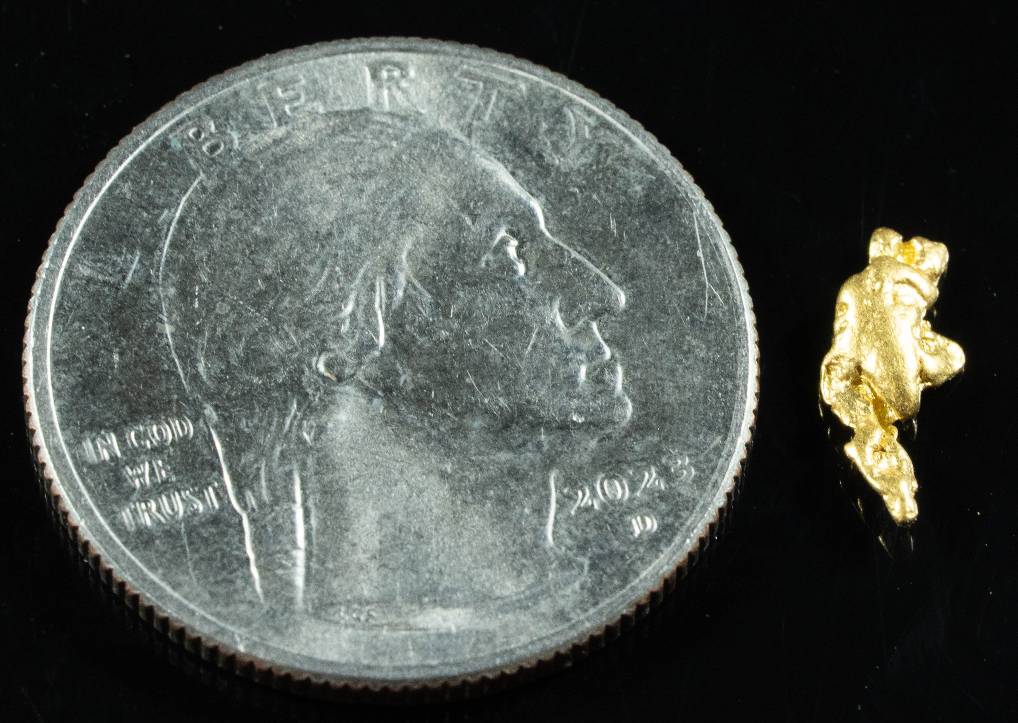 #728 Natural Gold Nugget Australian .41 Grams Genuine