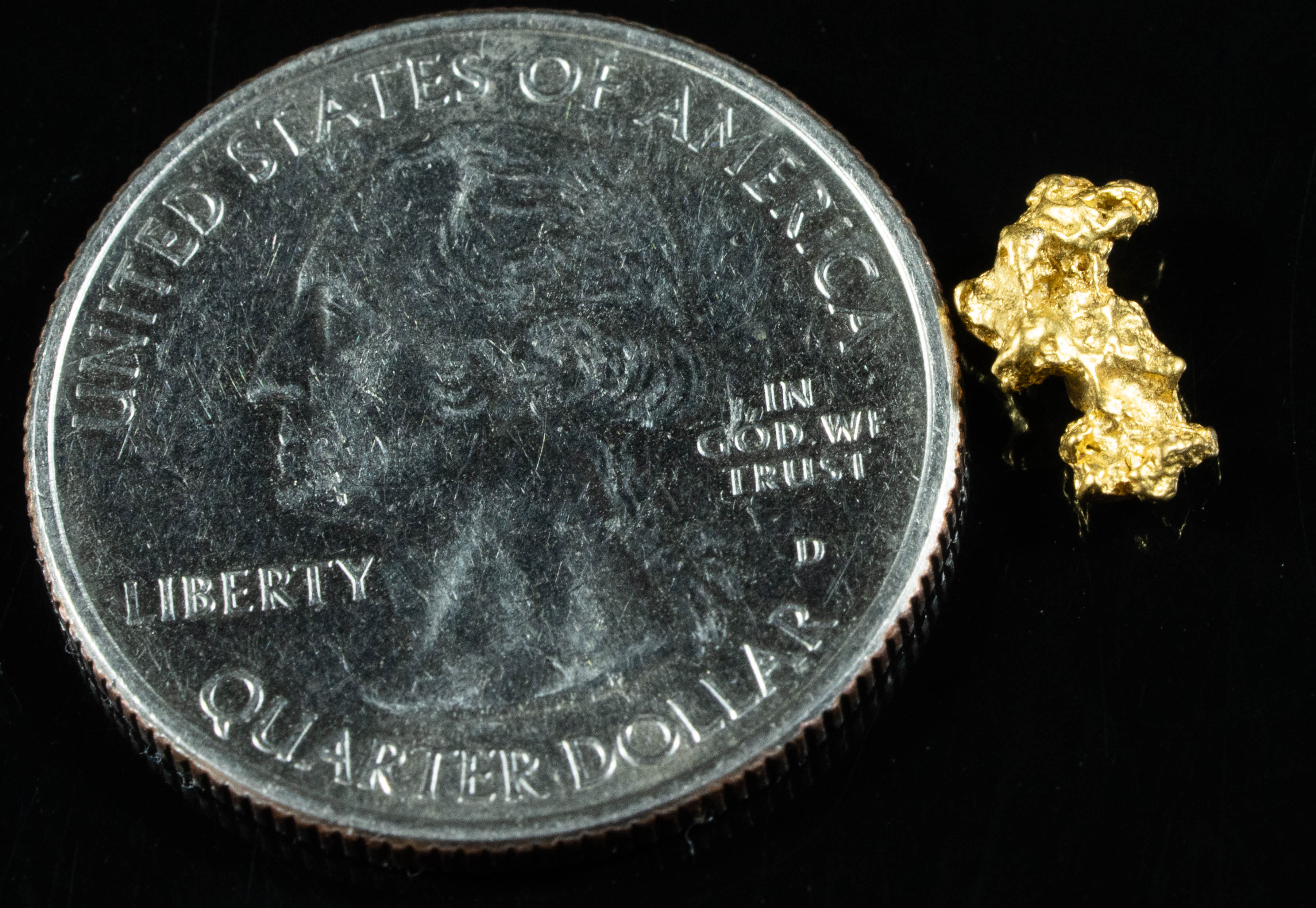 #813 Natural Gold Nugget Australian .64 Grams Genuine