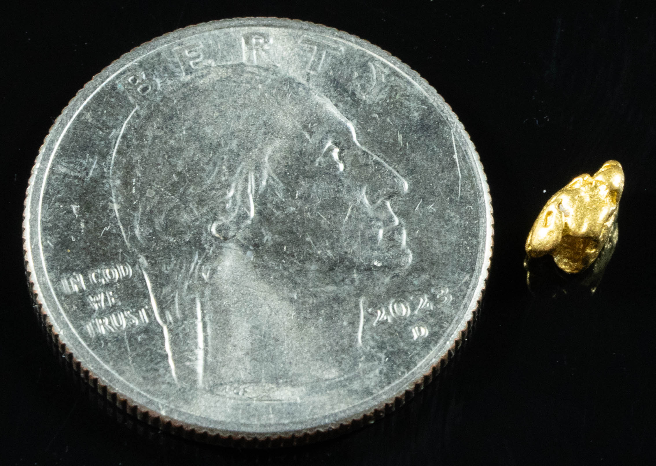 #759 Natural Gold Nugget Australian .73 Grams Genuine