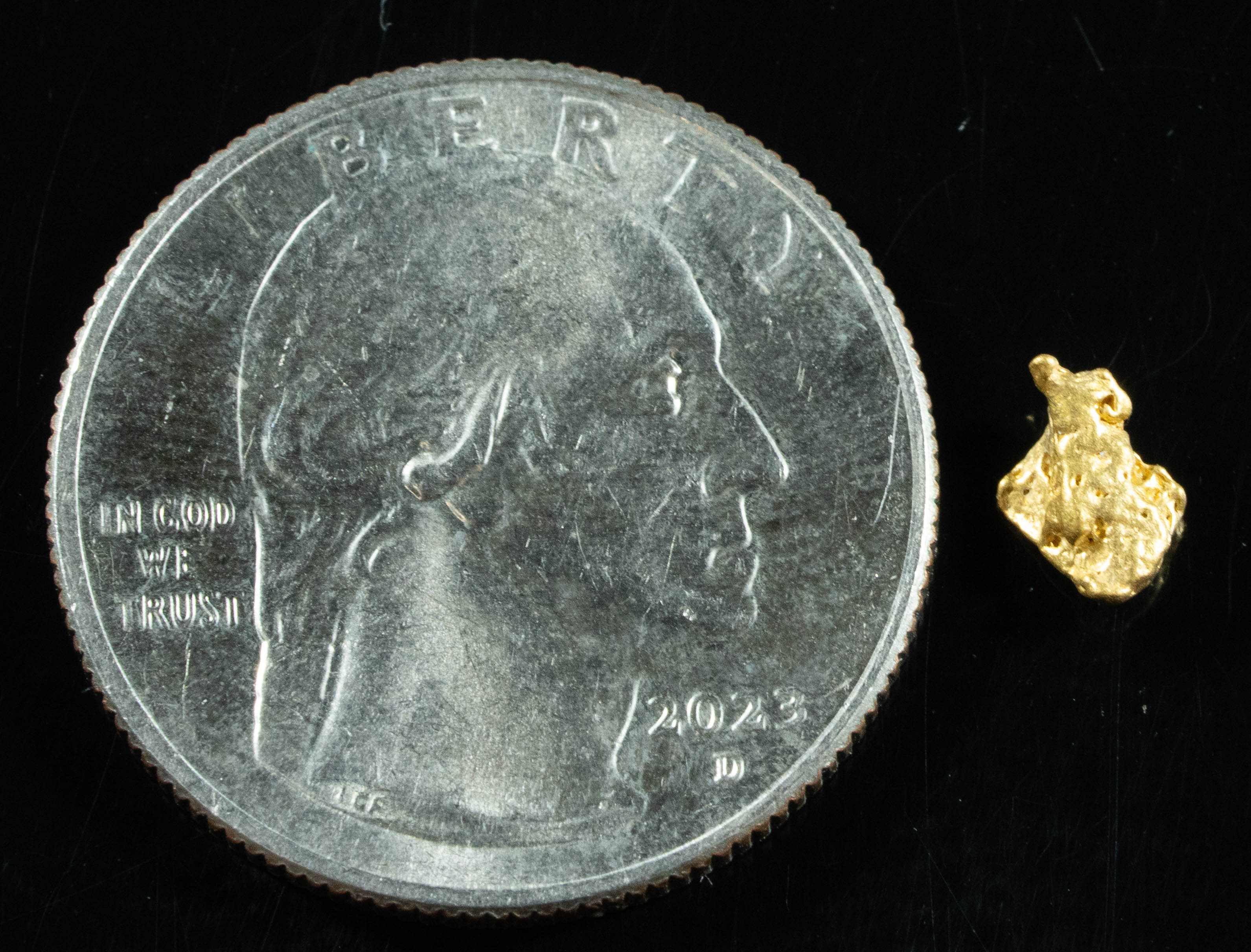 #746 Natural Gold Nugget Australian .44 Grams Genuine
