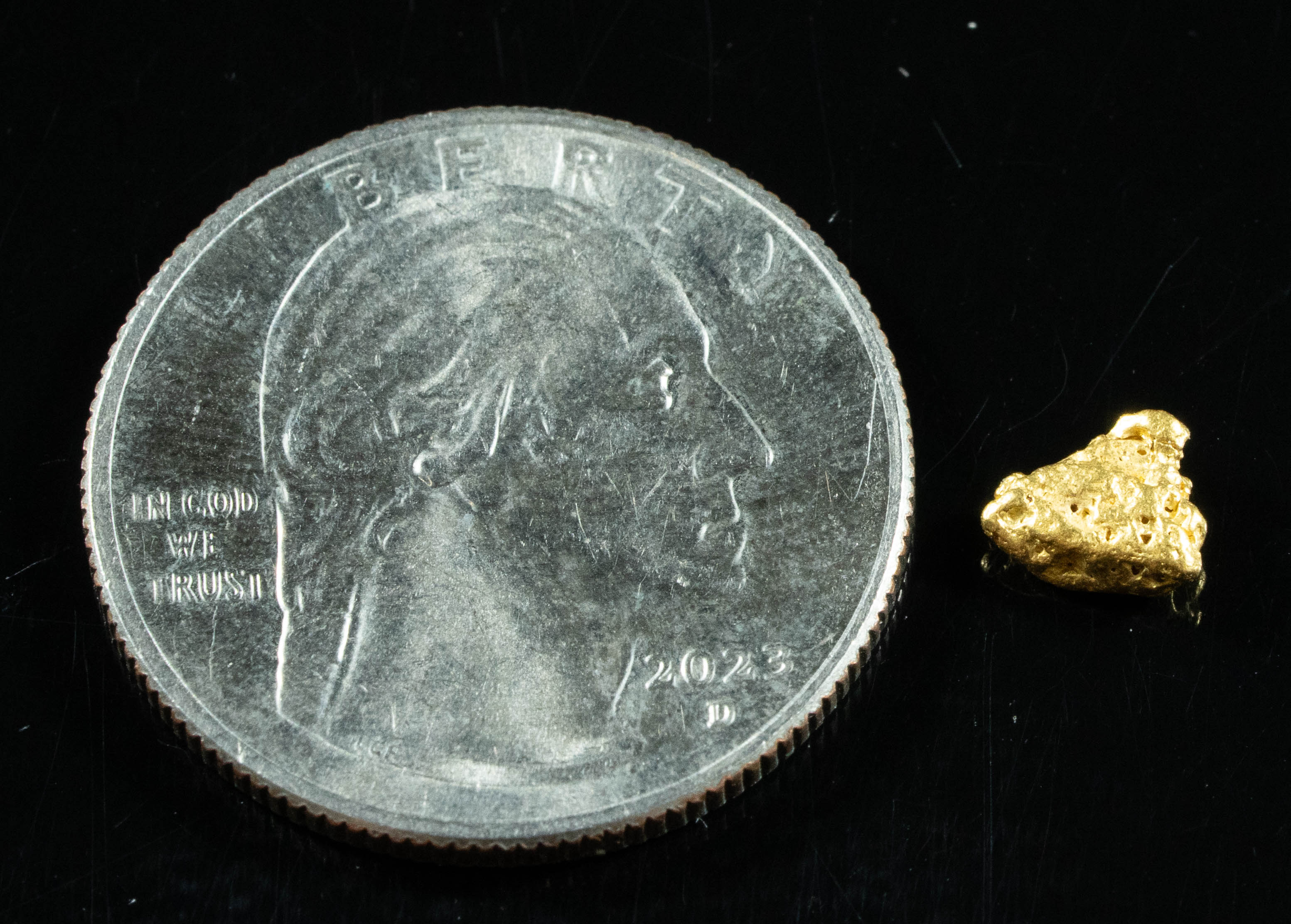 #760 Natural Gold Nugget Australian .48 Grams Genuine