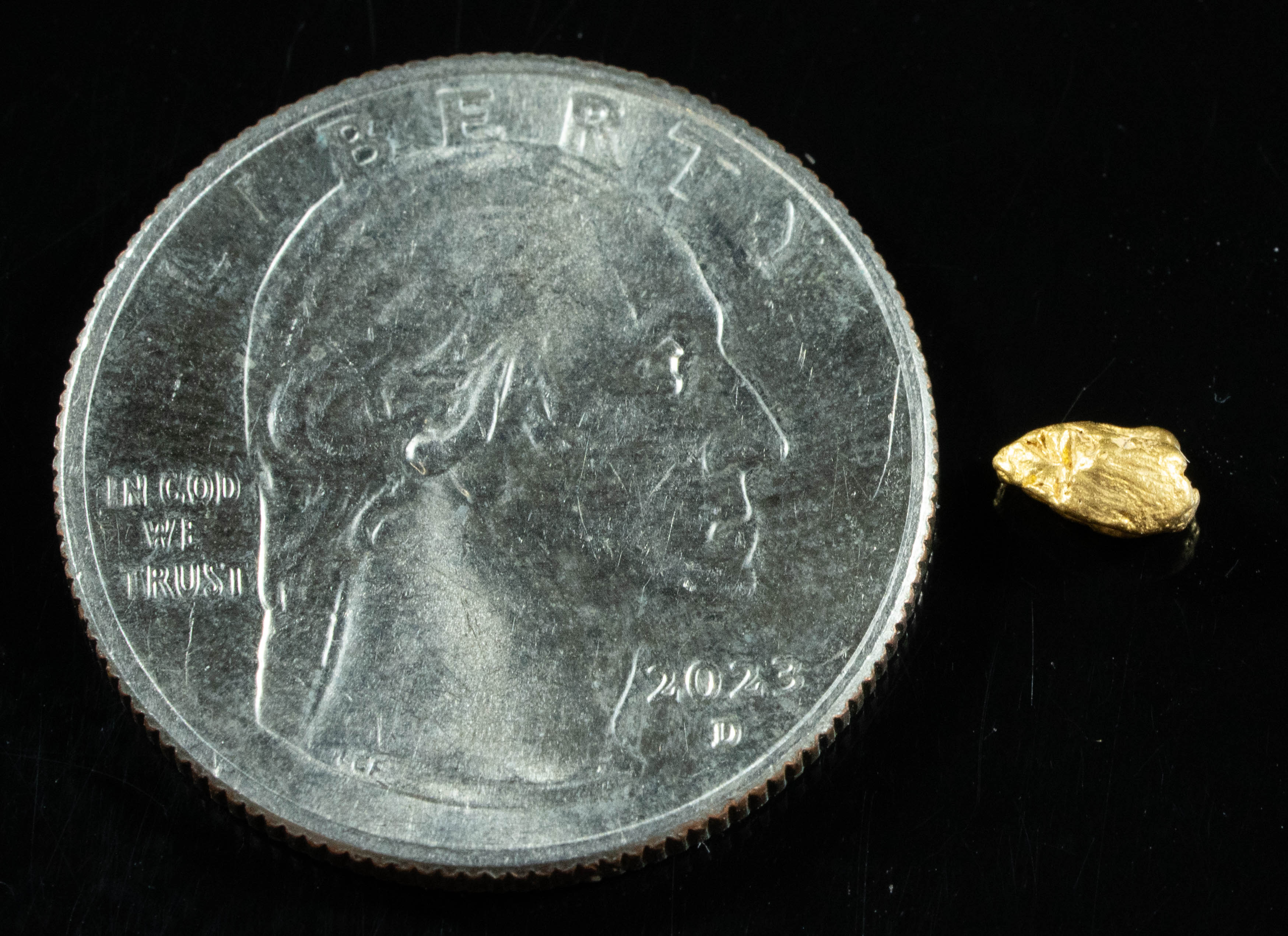 #764 Natural Gold Nugget Australian .42 Grams Genuine