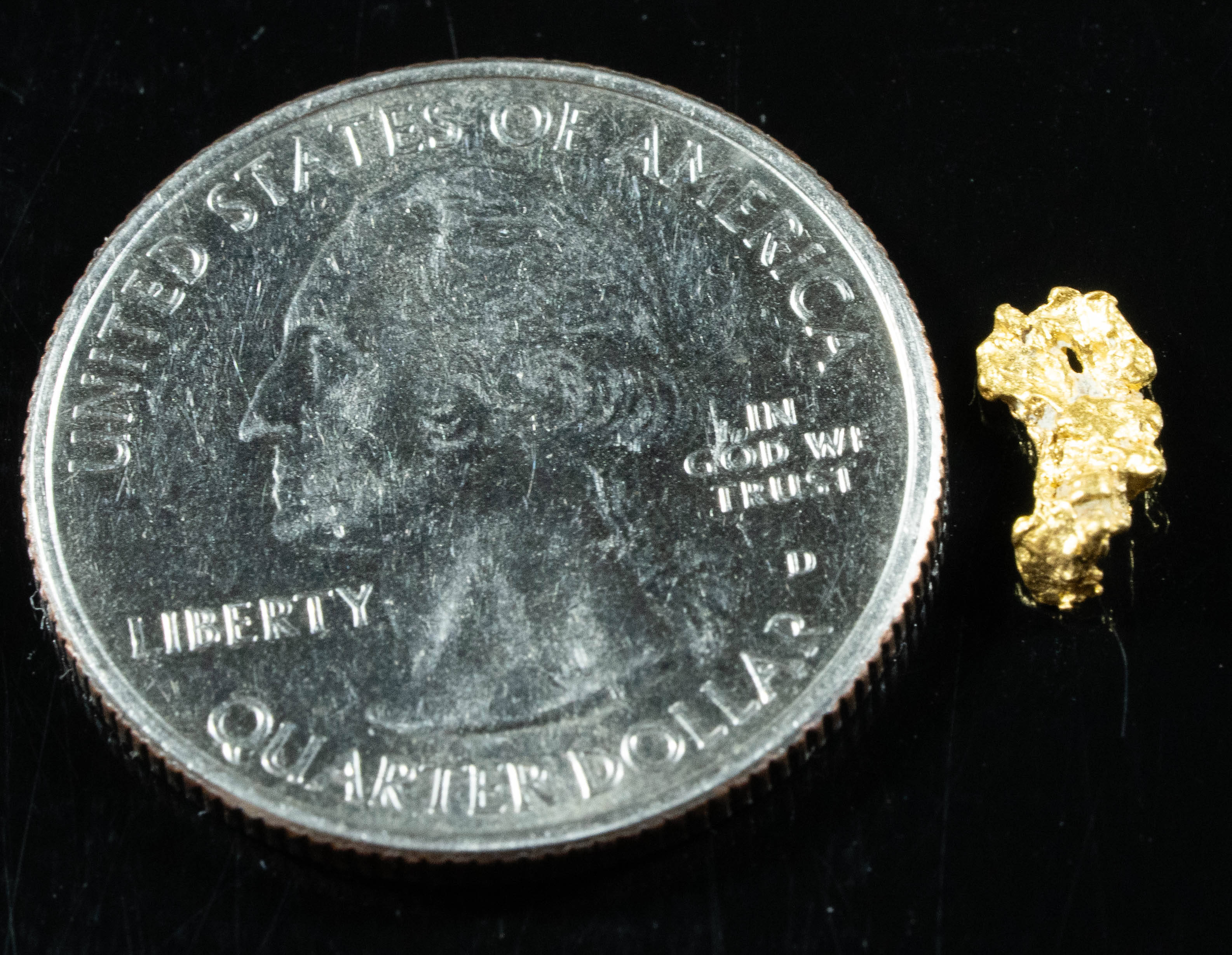 #848 Natural Gold Nugget Australian .37 Grams Genuine