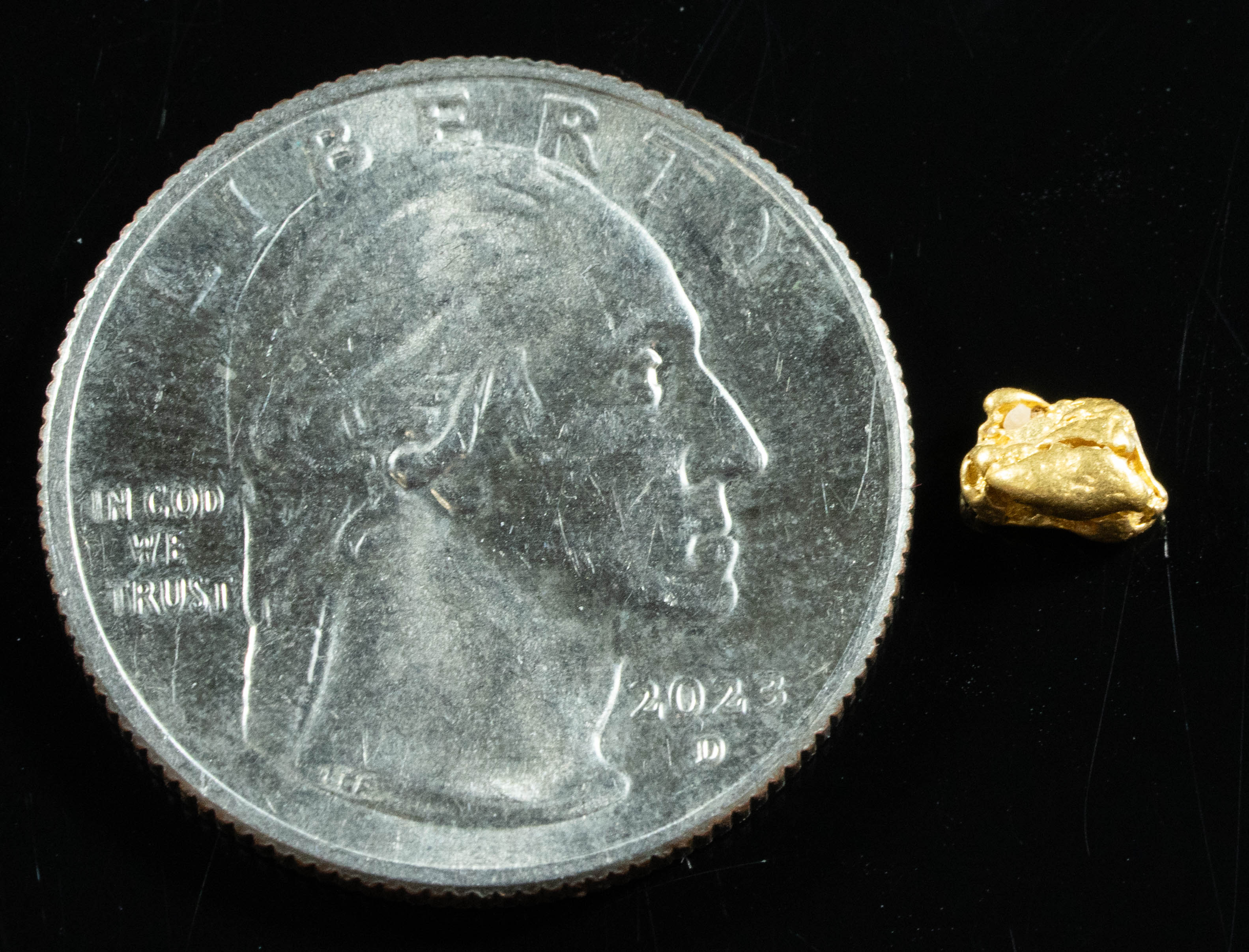 #794 Natural Gold Nugget Australian .45 Grams Genuine